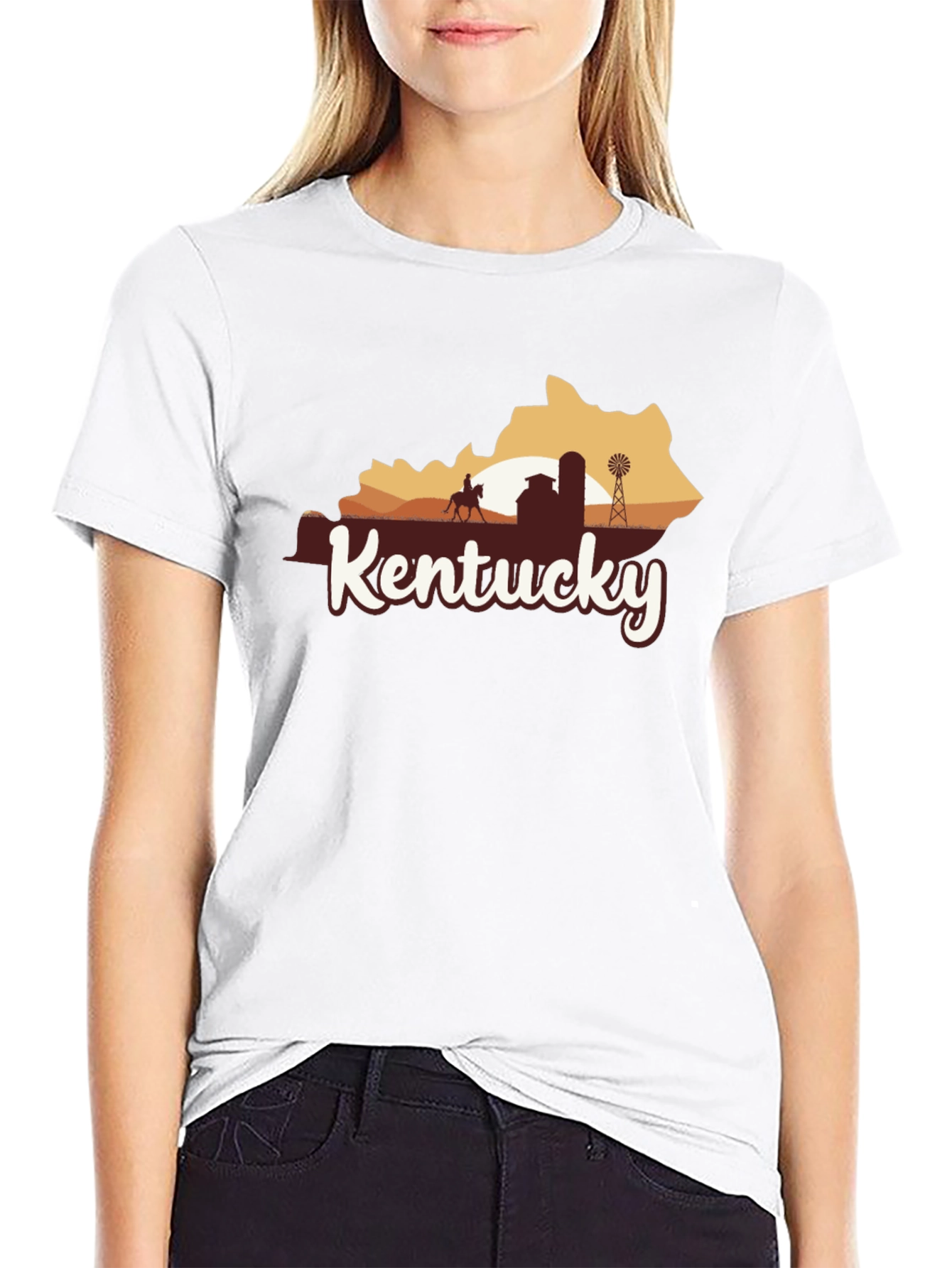 Kentucky State Silhouette Graphic T-Shirt