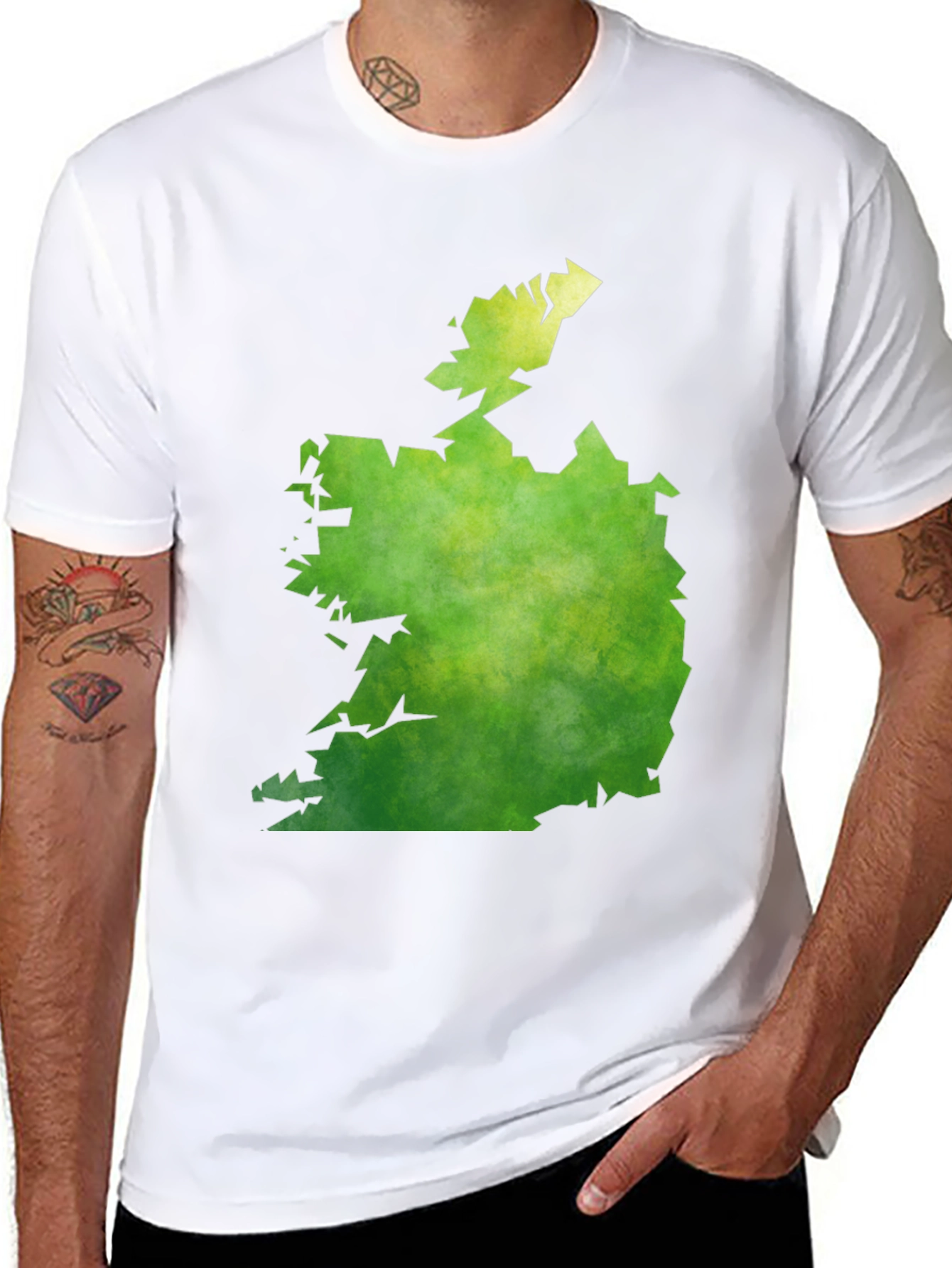 Ireland Map Graphic Tee - Shamrock Country Pride