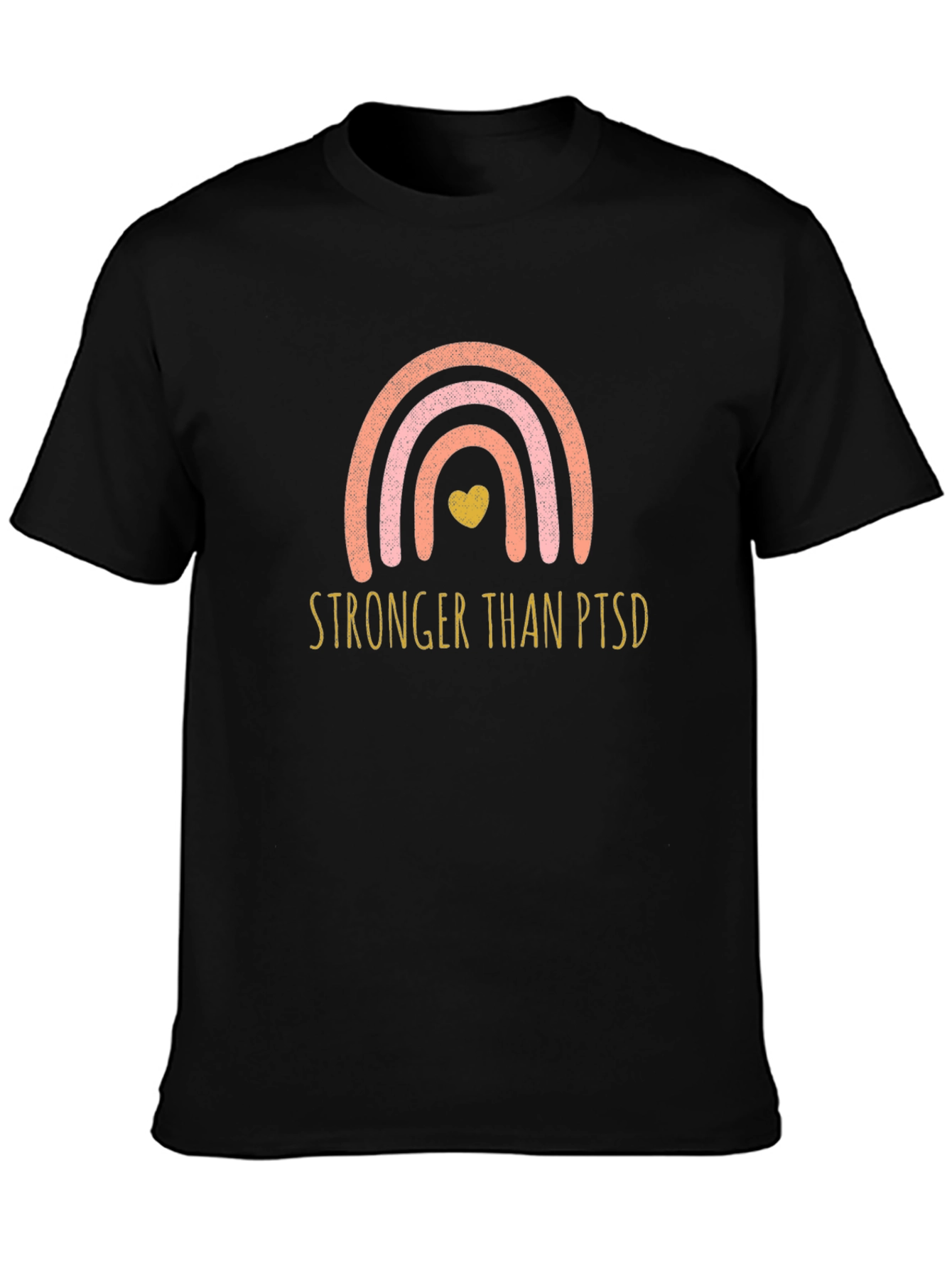 Stronger Than PTSD Rainbow Graphic T-Shirt