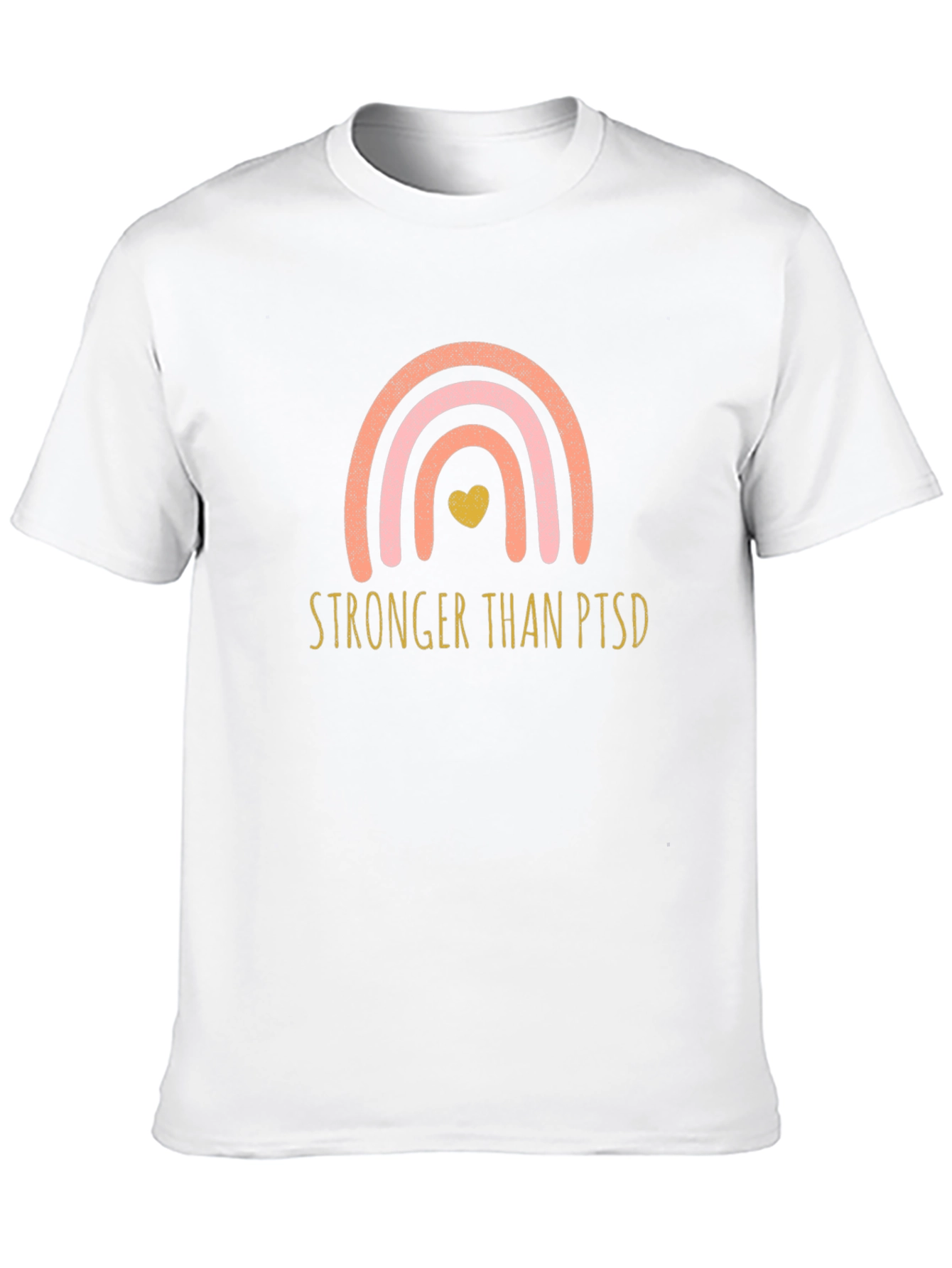 Stronger Than PTSD Rainbow Graphic T-Shirt
