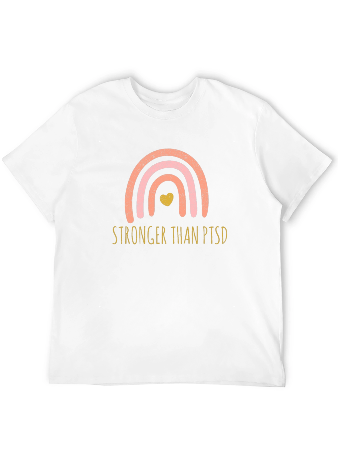 Stronger Than PTSD Rainbow Graphic T-Shirt