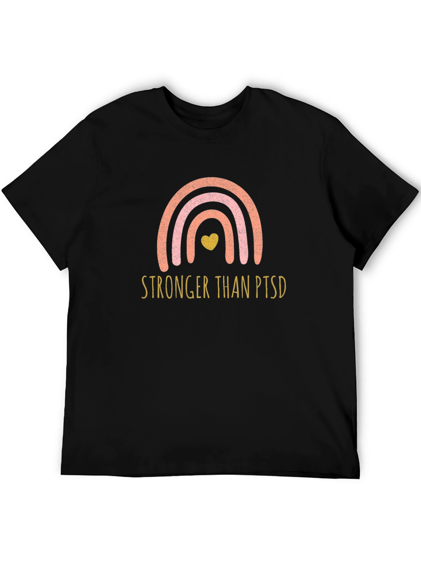 Stronger Than PTSD Rainbow Graphic T-Shirt