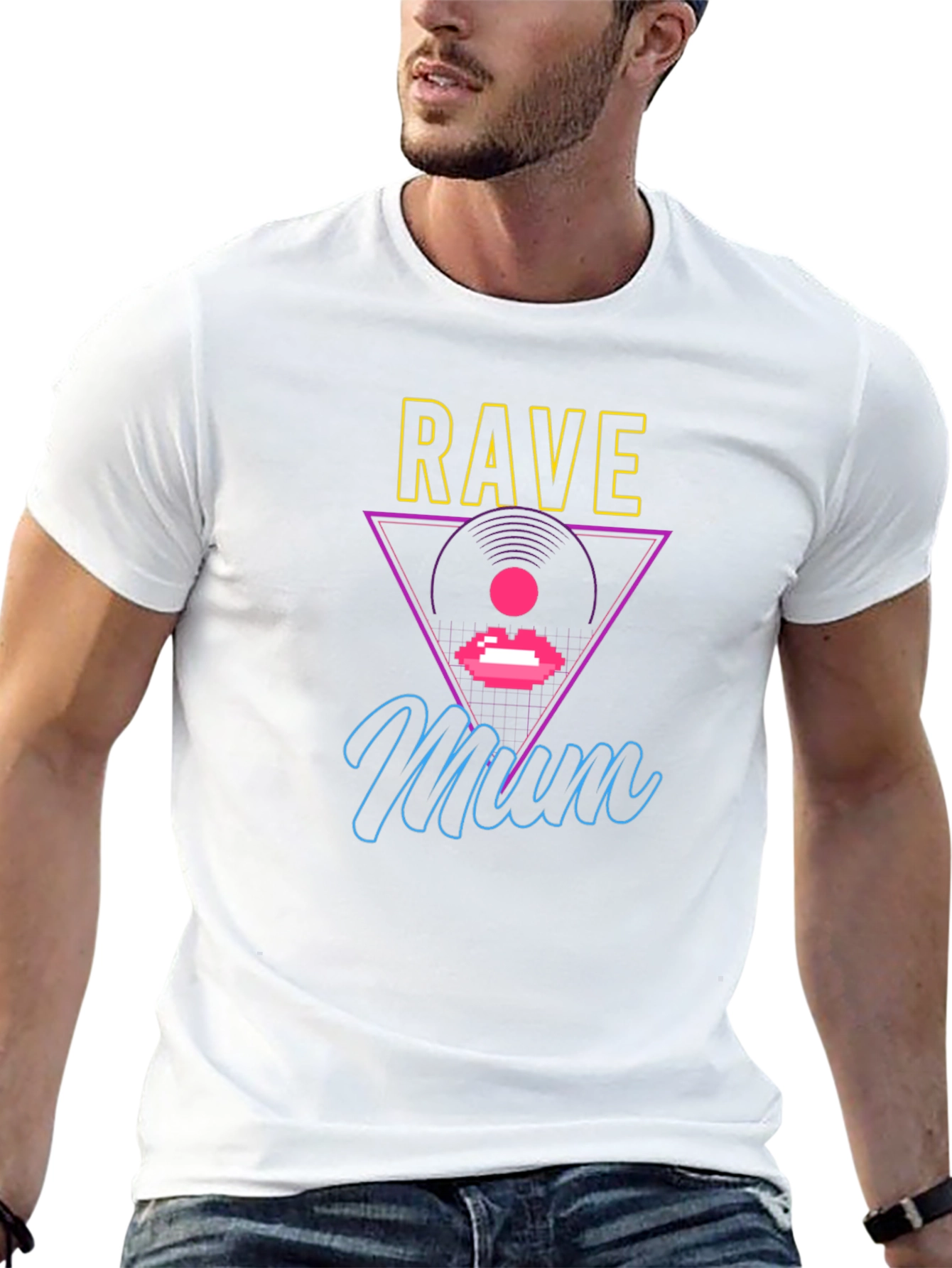 Rave Mum T-Shirt: Neon Graphic Design