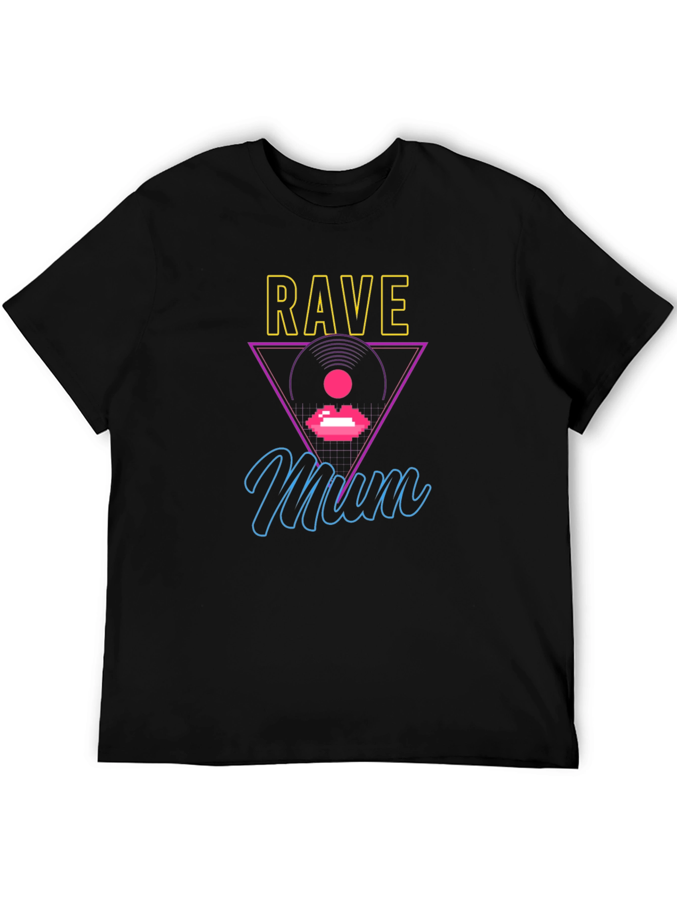 Rave Mum T-Shirt: Neon Graphic Design