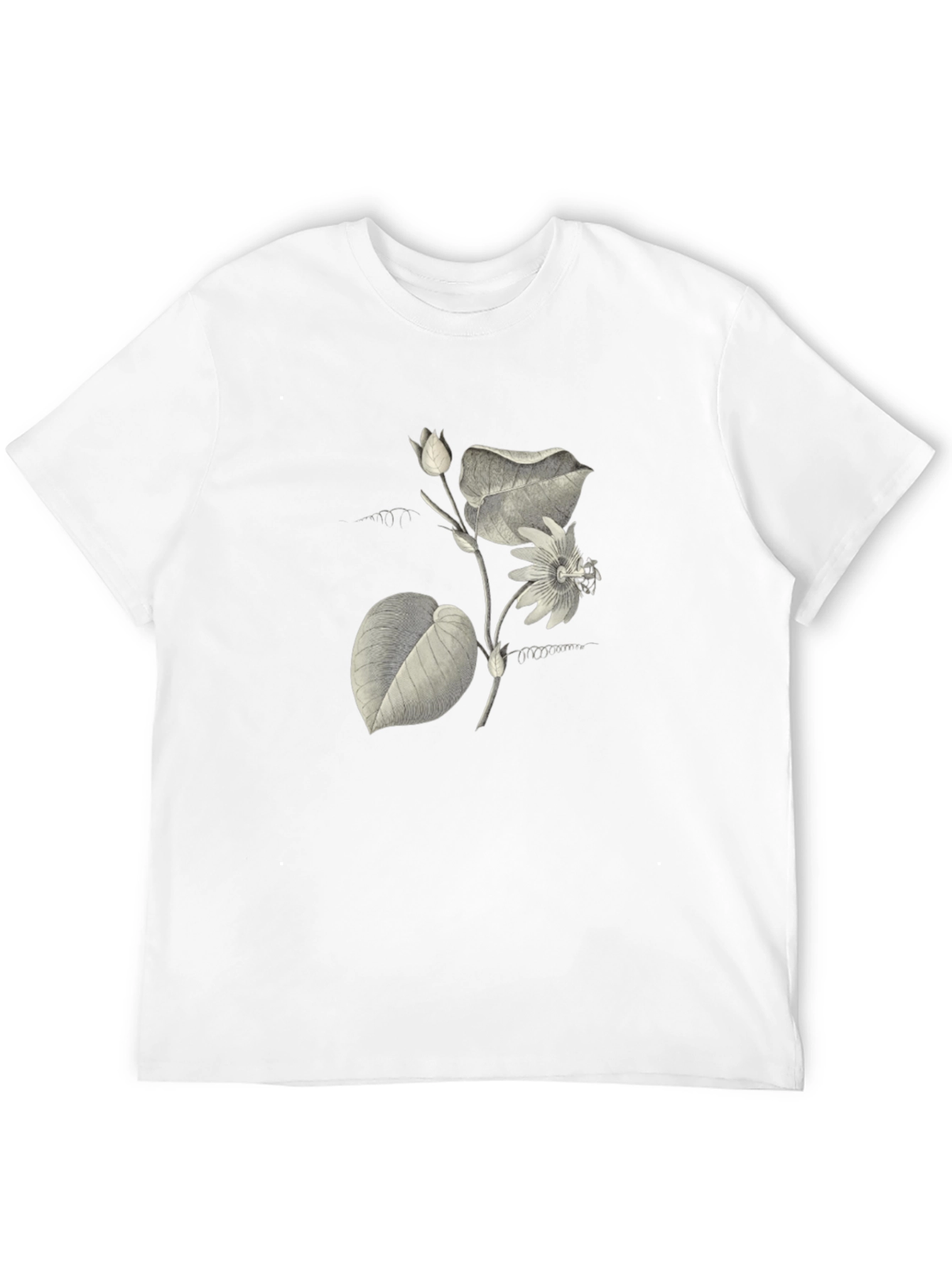 Botanical Print Black T-Shirt