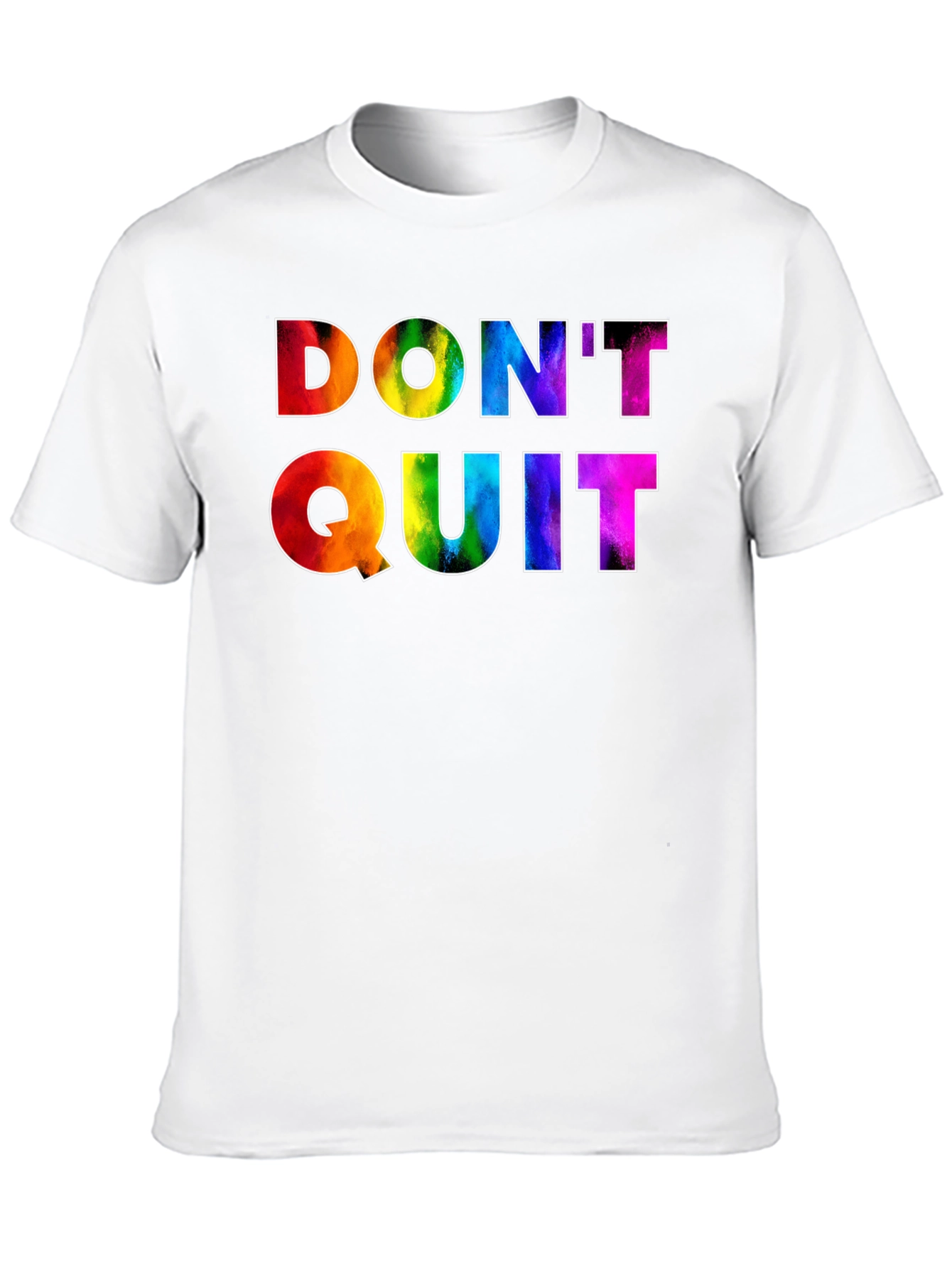 Dont Quit Rainbow Graphic Tee - Motivational Shirt