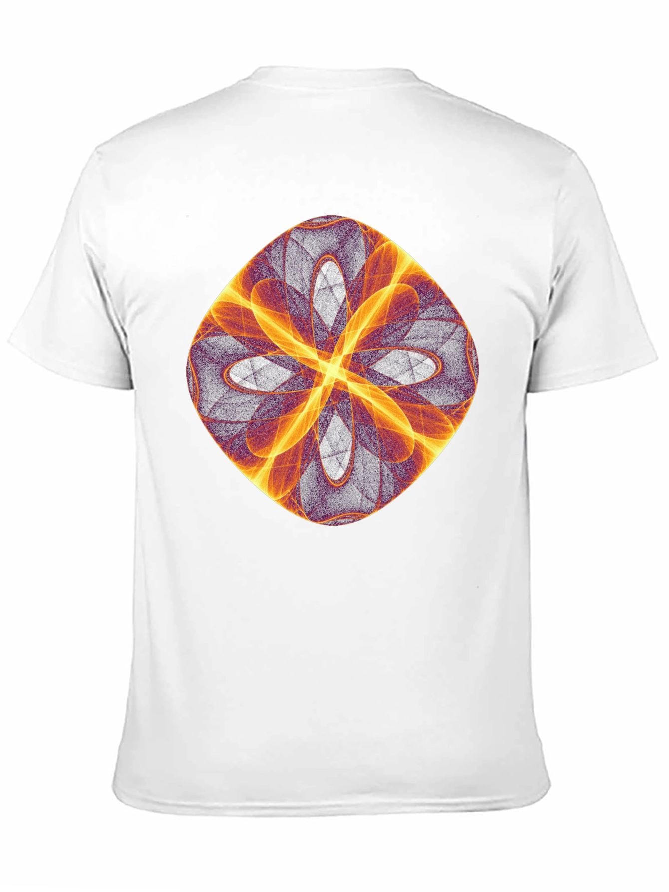 Abstract Flame Graphic Black T-Shirt