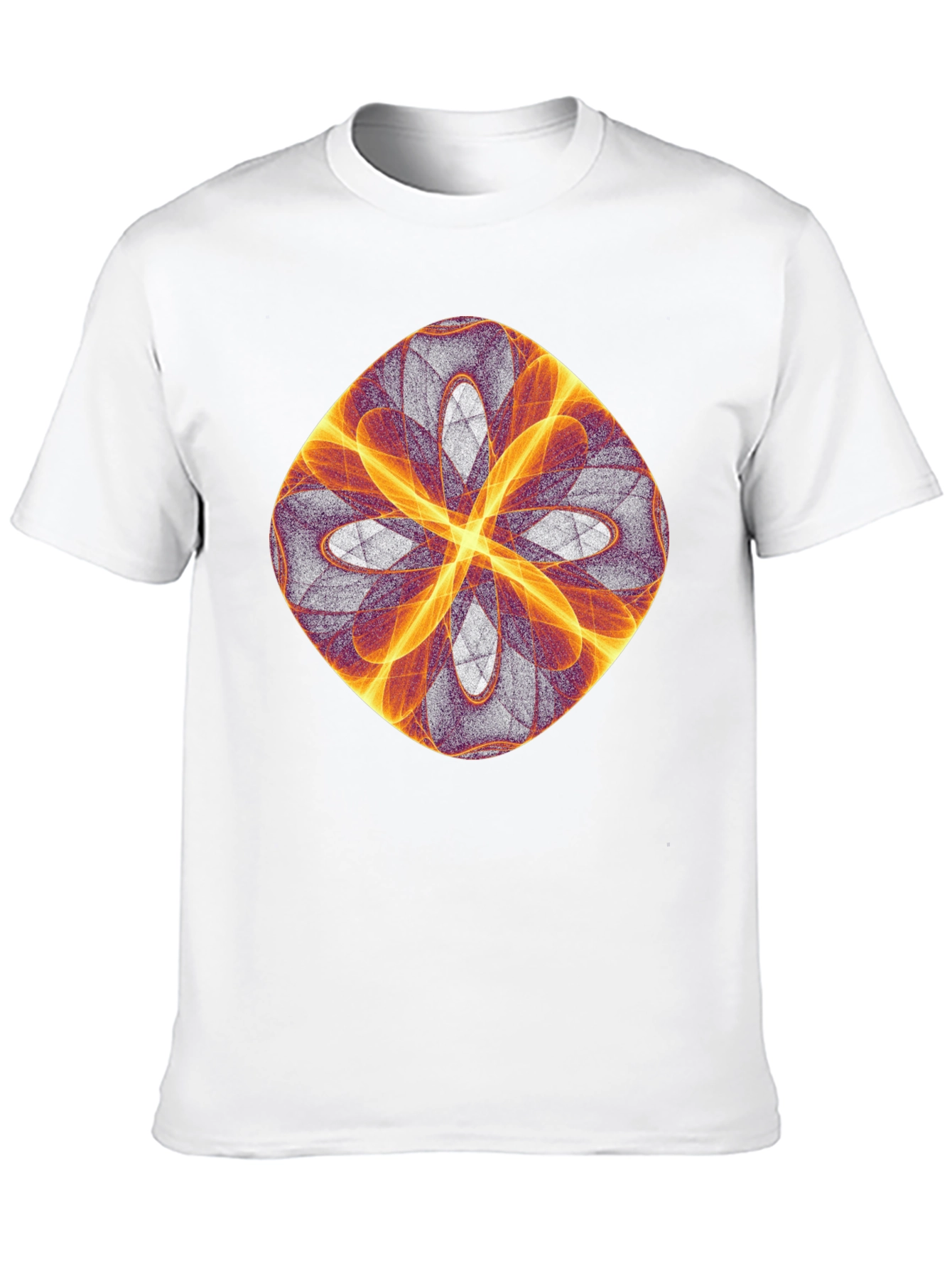 Abstract Flame Graphic Black T-Shirt