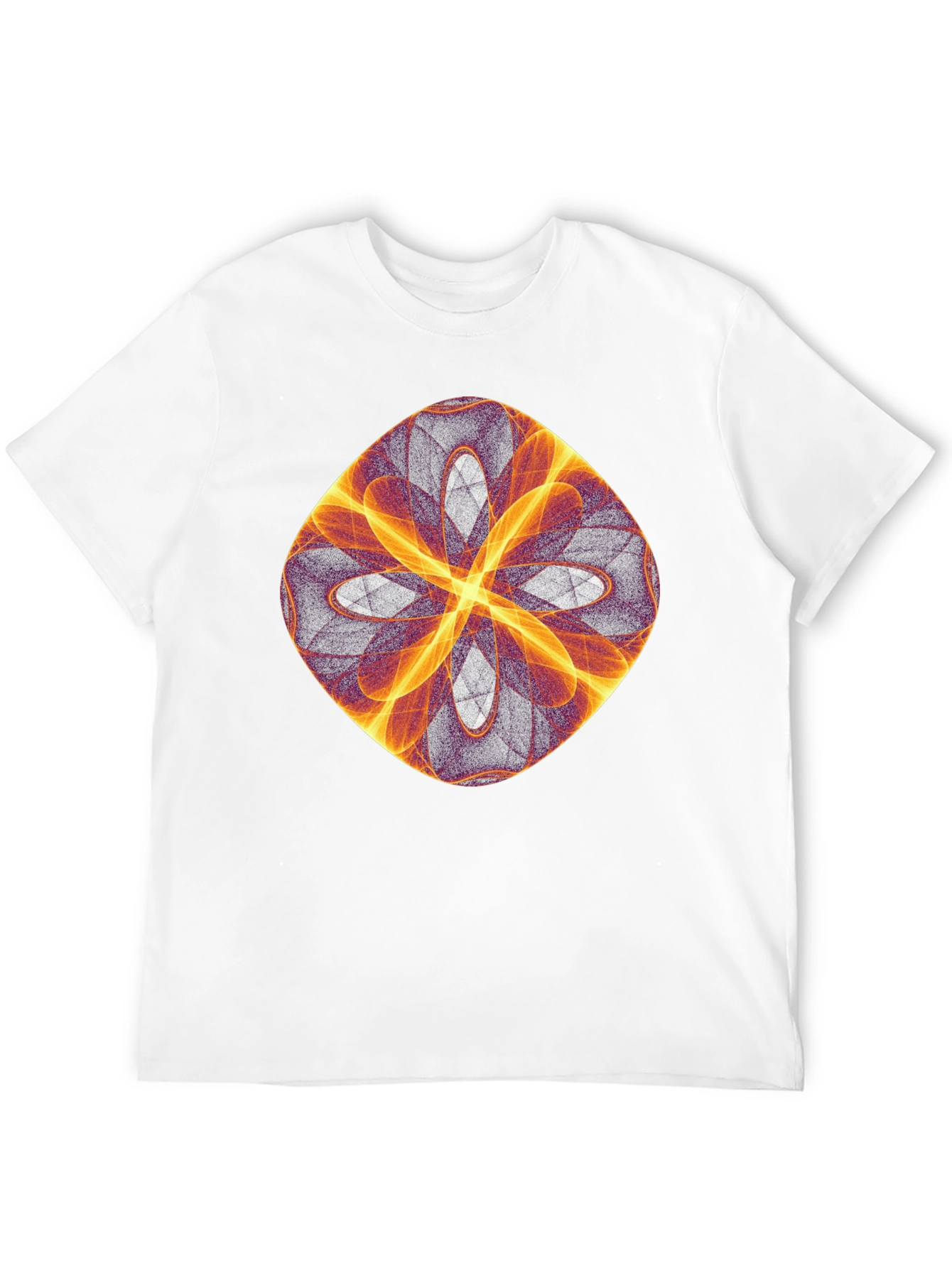 Abstract Flame Graphic Black T-Shirt