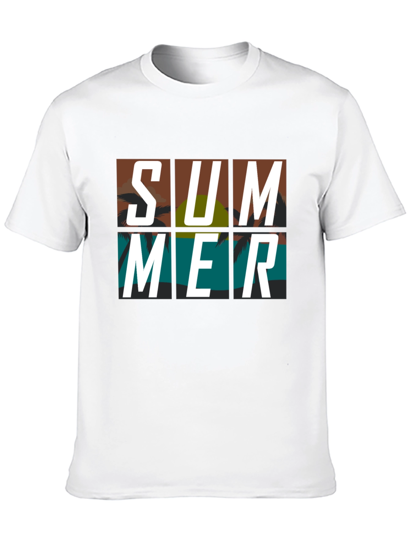 Summer Graphic Print Black T-Shirt