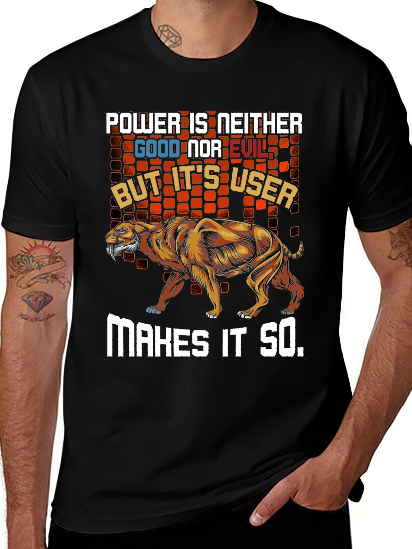 Power T-Shirt - Lion Graphic Tee