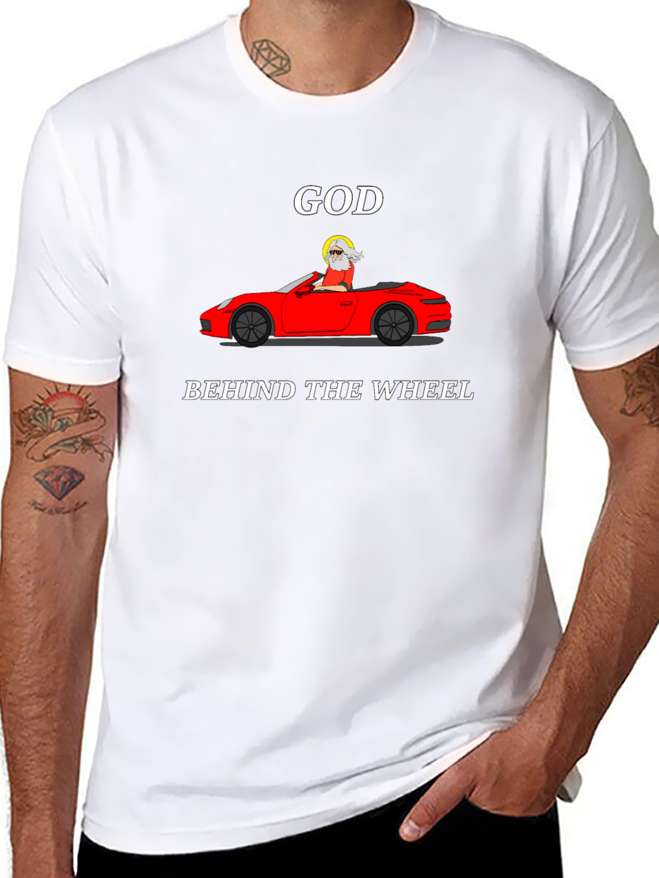 God Behind The Wheel Graphic Tee