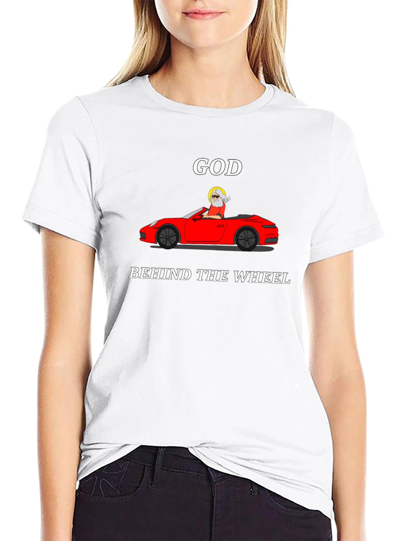 God Behind The Wheel Graphic Tee