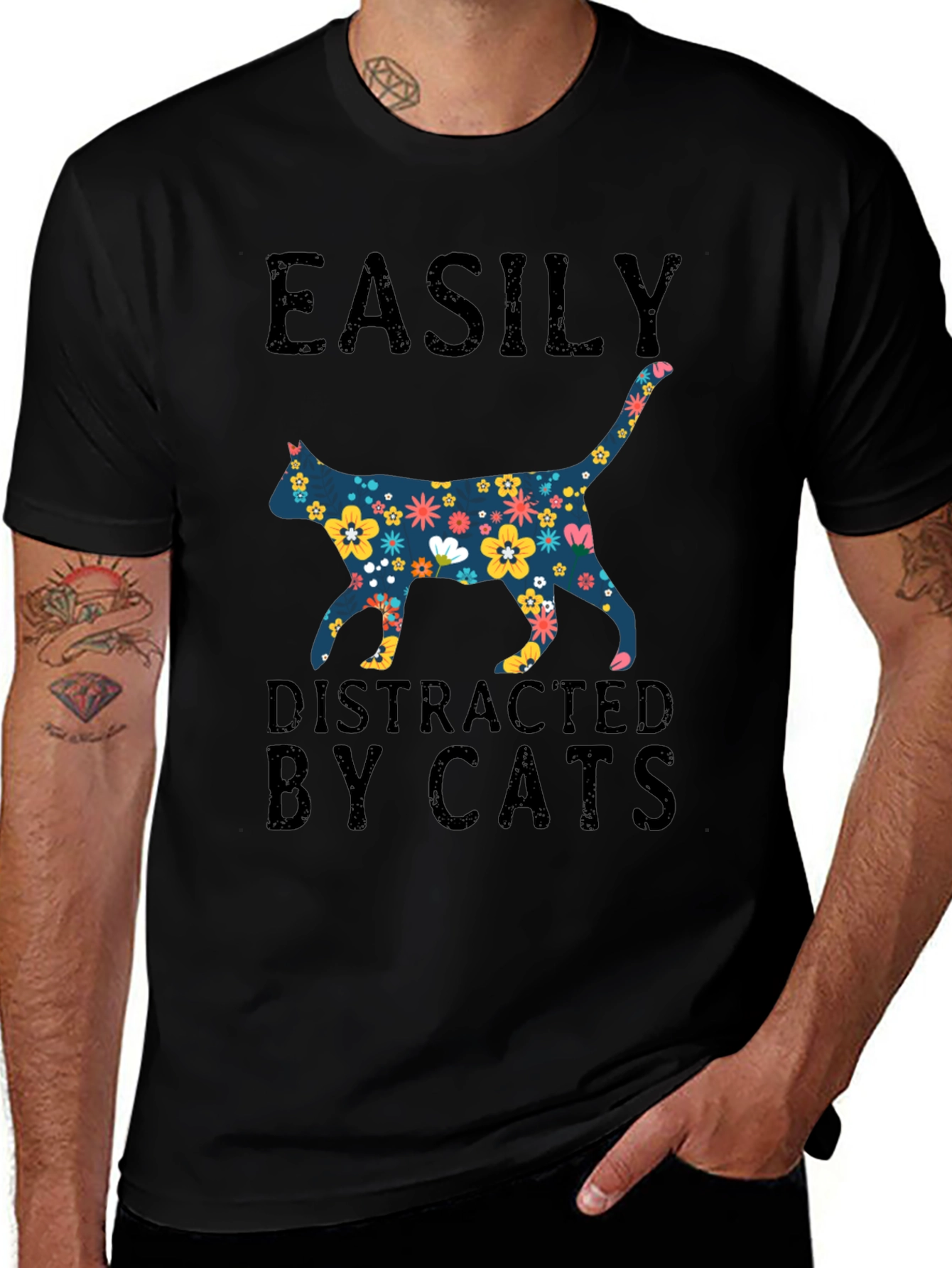 Easily Distracted by Cats T-Shirt
