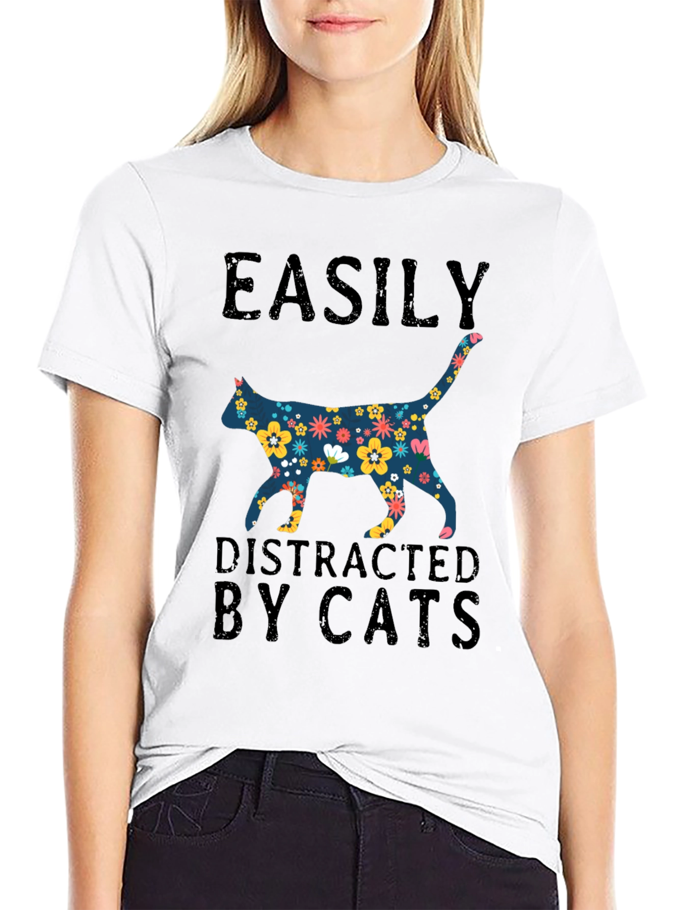Easily Distracted by Cats T-Shirt