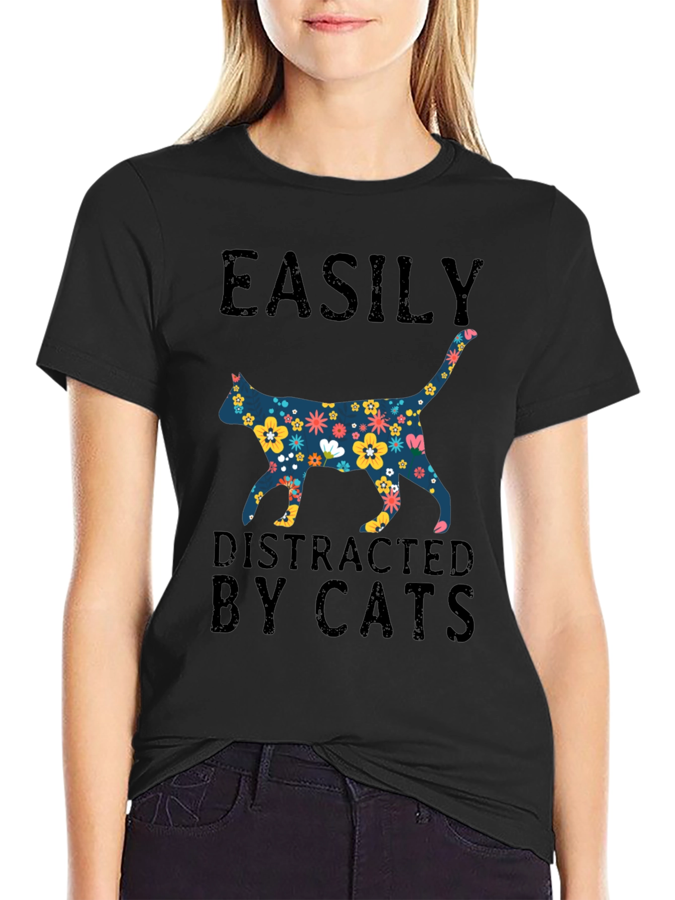 Easily Distracted by Cats T-Shirt