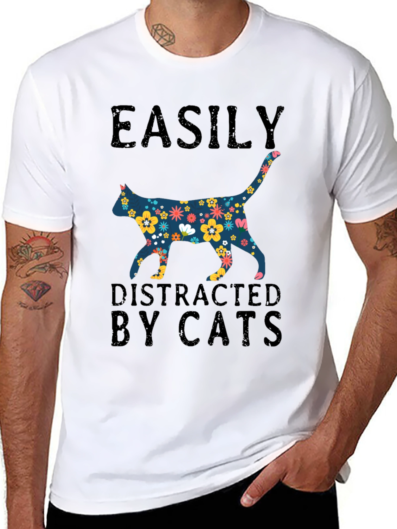 Easily Distracted by Cats T-Shirt