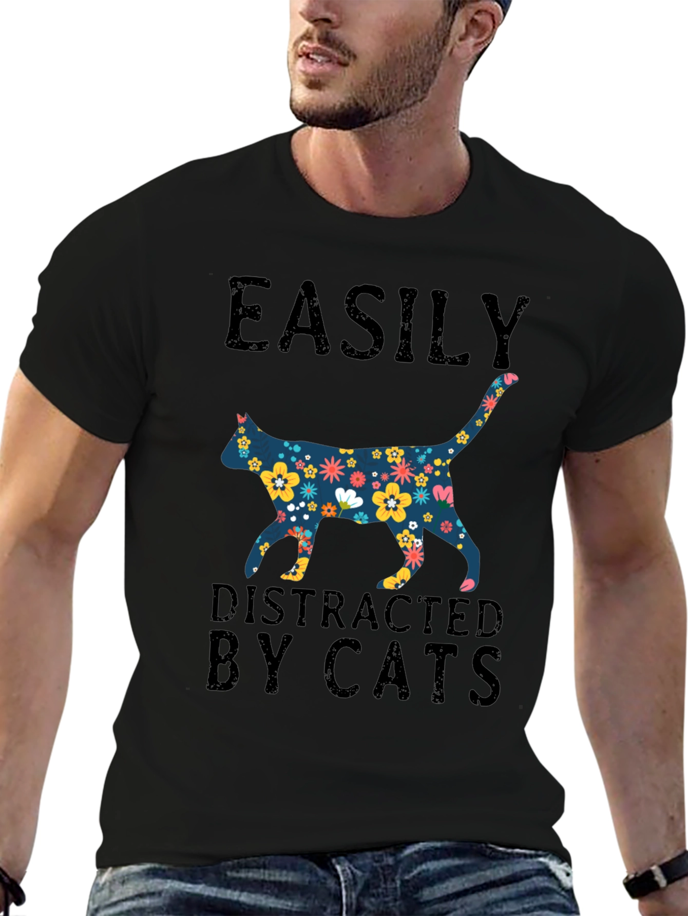 Easily Distracted by Cats T-Shirt