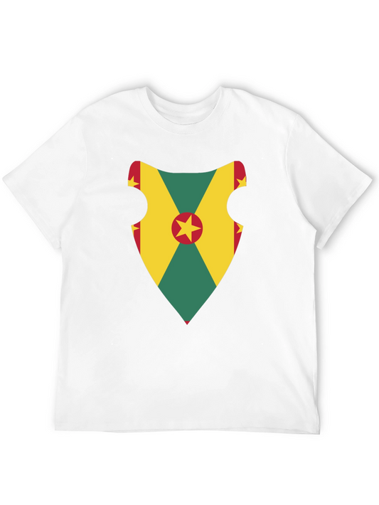 Grenada Flag Shield Black T-Shirt