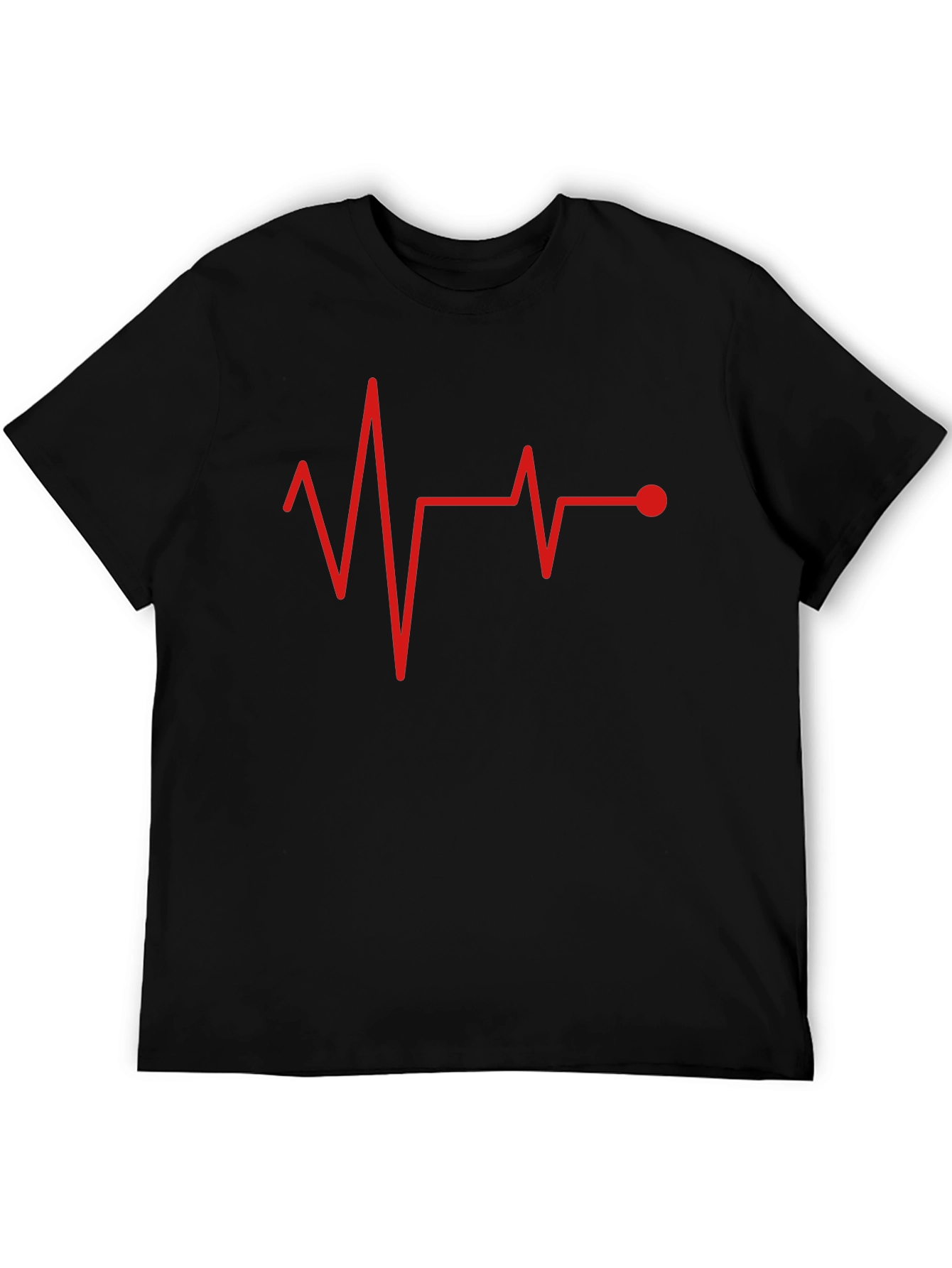 Heartbeat Pulse Black Graphic Tee