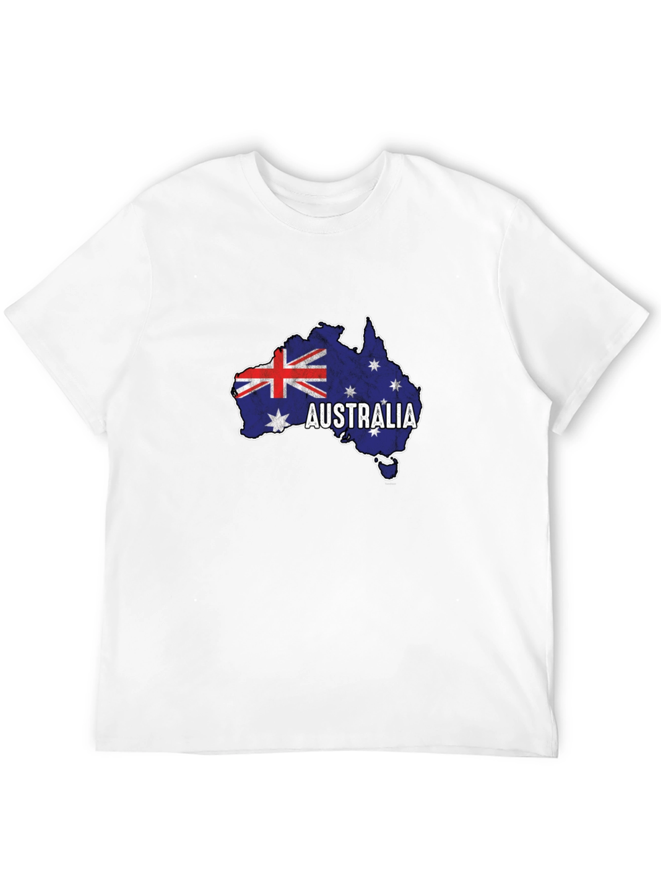 Australia Flag Map T-Shirt - Black