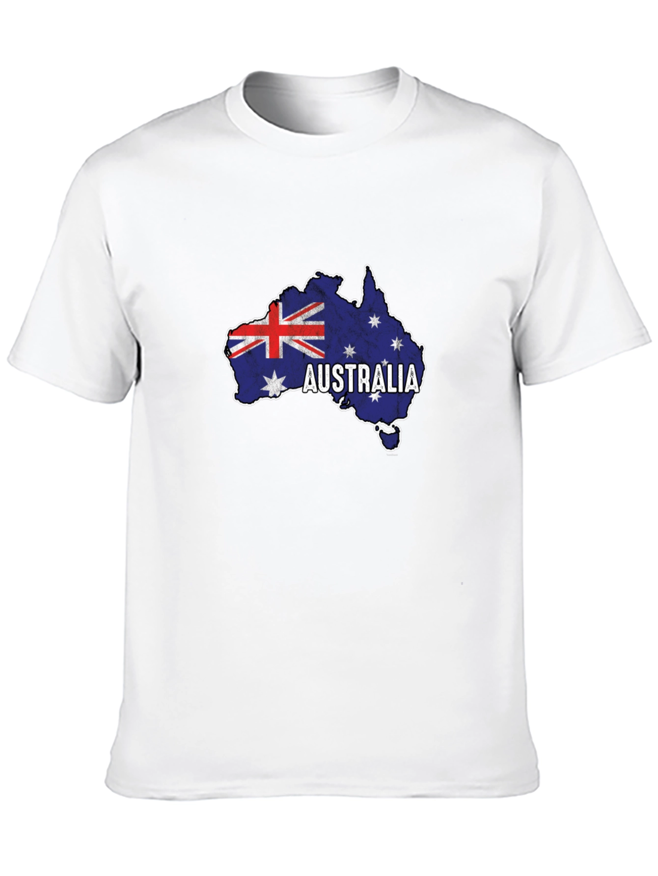 Australia Flag Map T-Shirt - Black