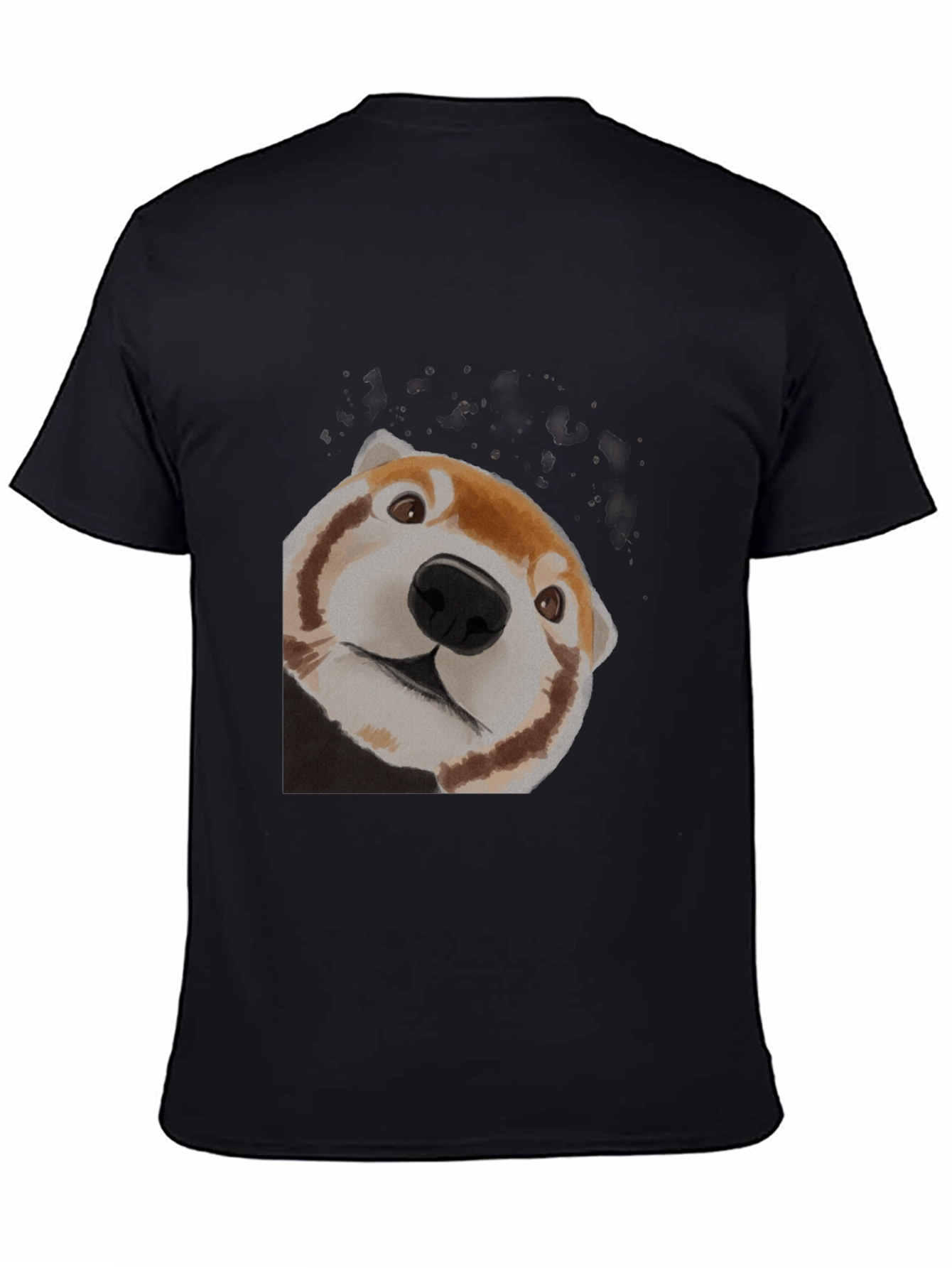 Red Panda Peek Black T-Shirt