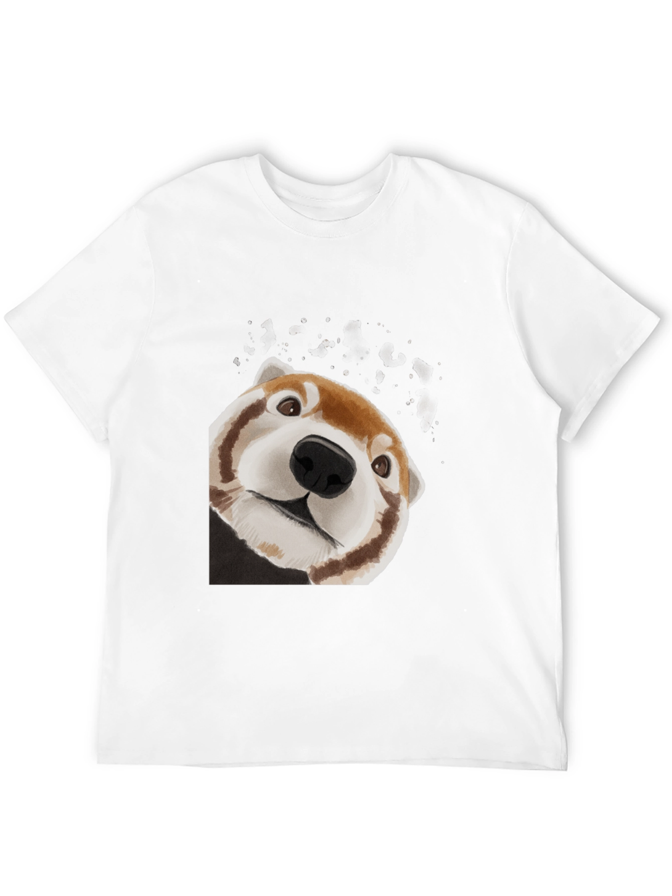Red Panda Peek Black T-Shirt