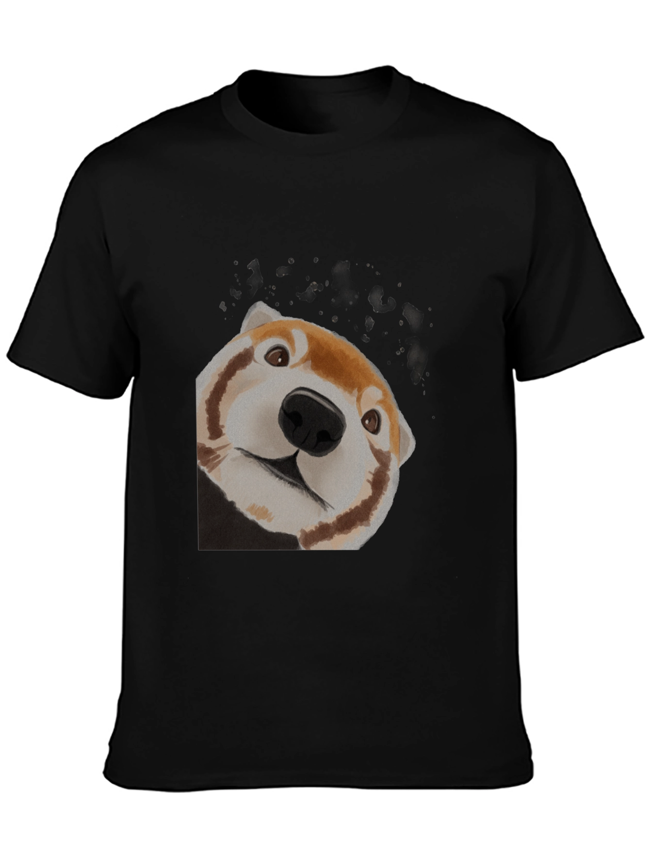 Red Panda Peek Black T-Shirt