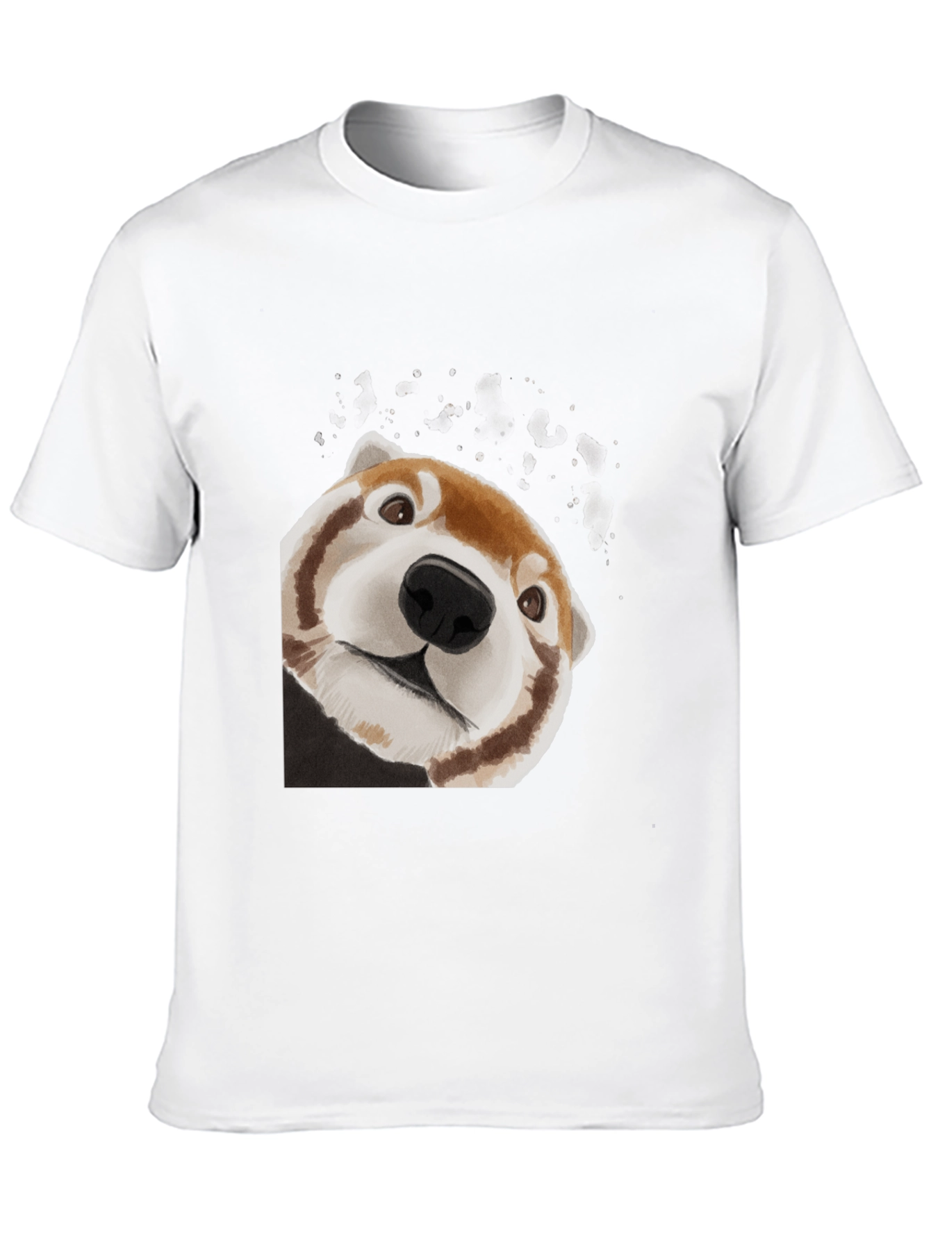 Red Panda Peek Black T-Shirt