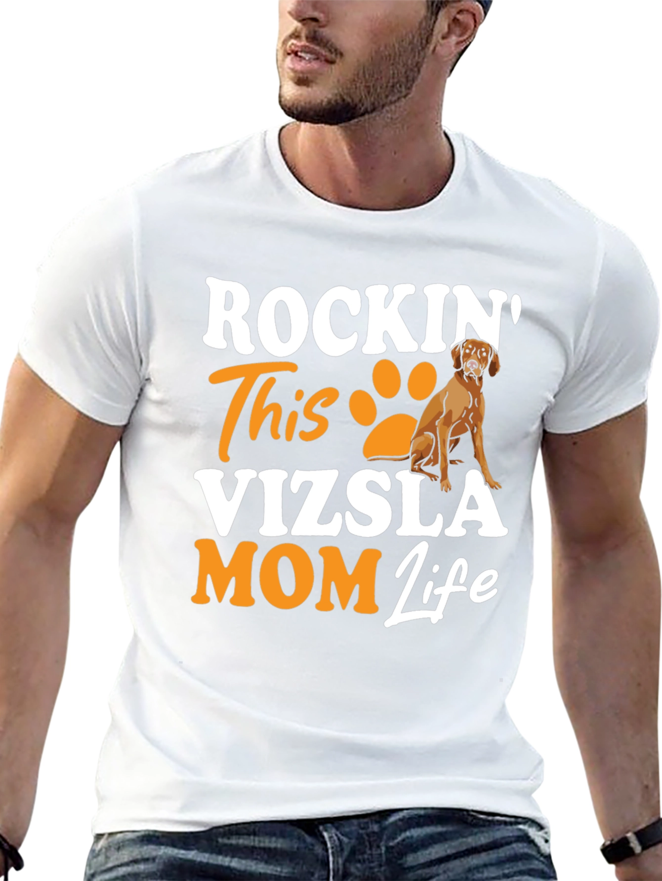 Vizsla Mom Life T-Shirt - Rockin Dog Lover Tee