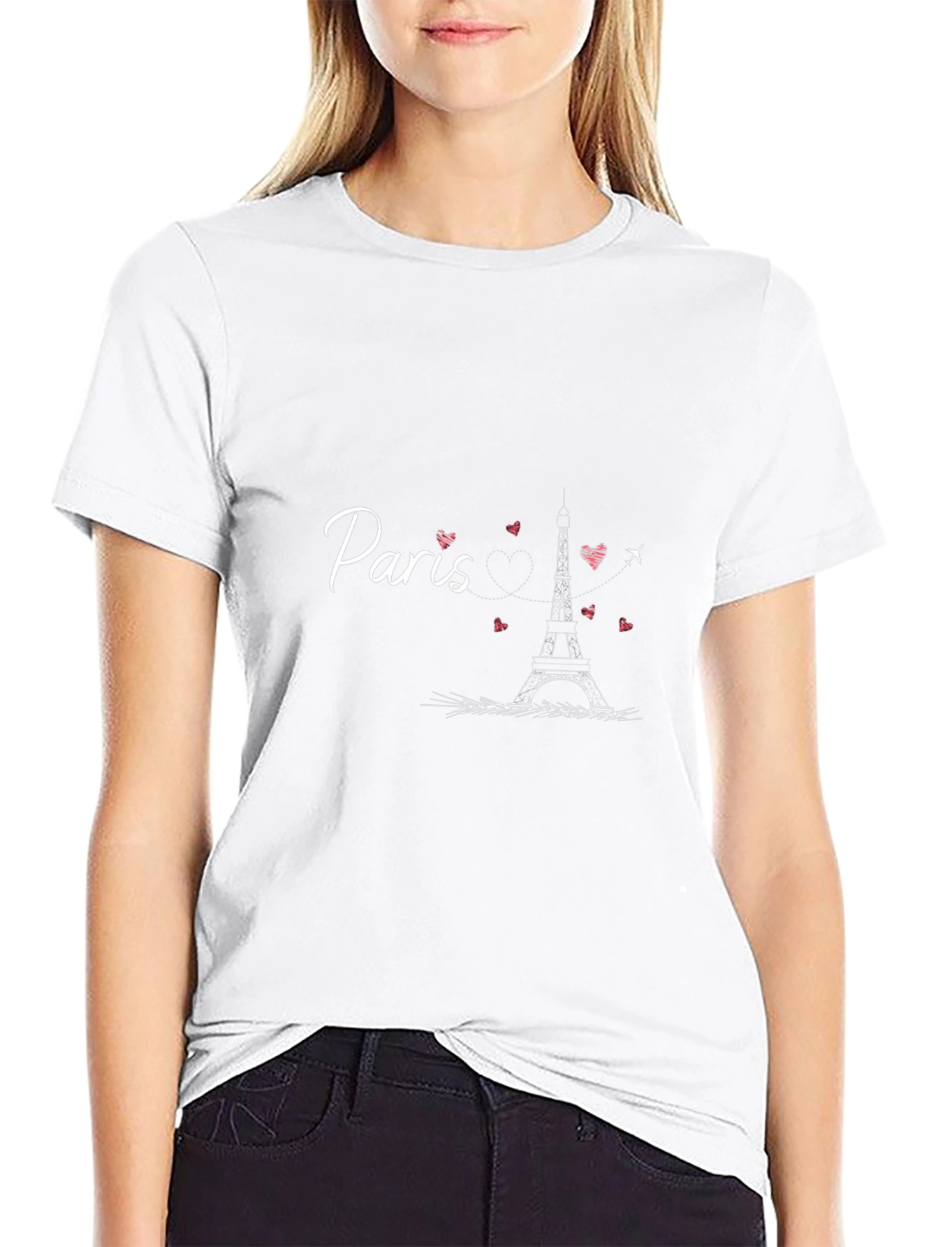 Paris Eiffel Tower Graphic Tee - Stylish Black T-Shirt