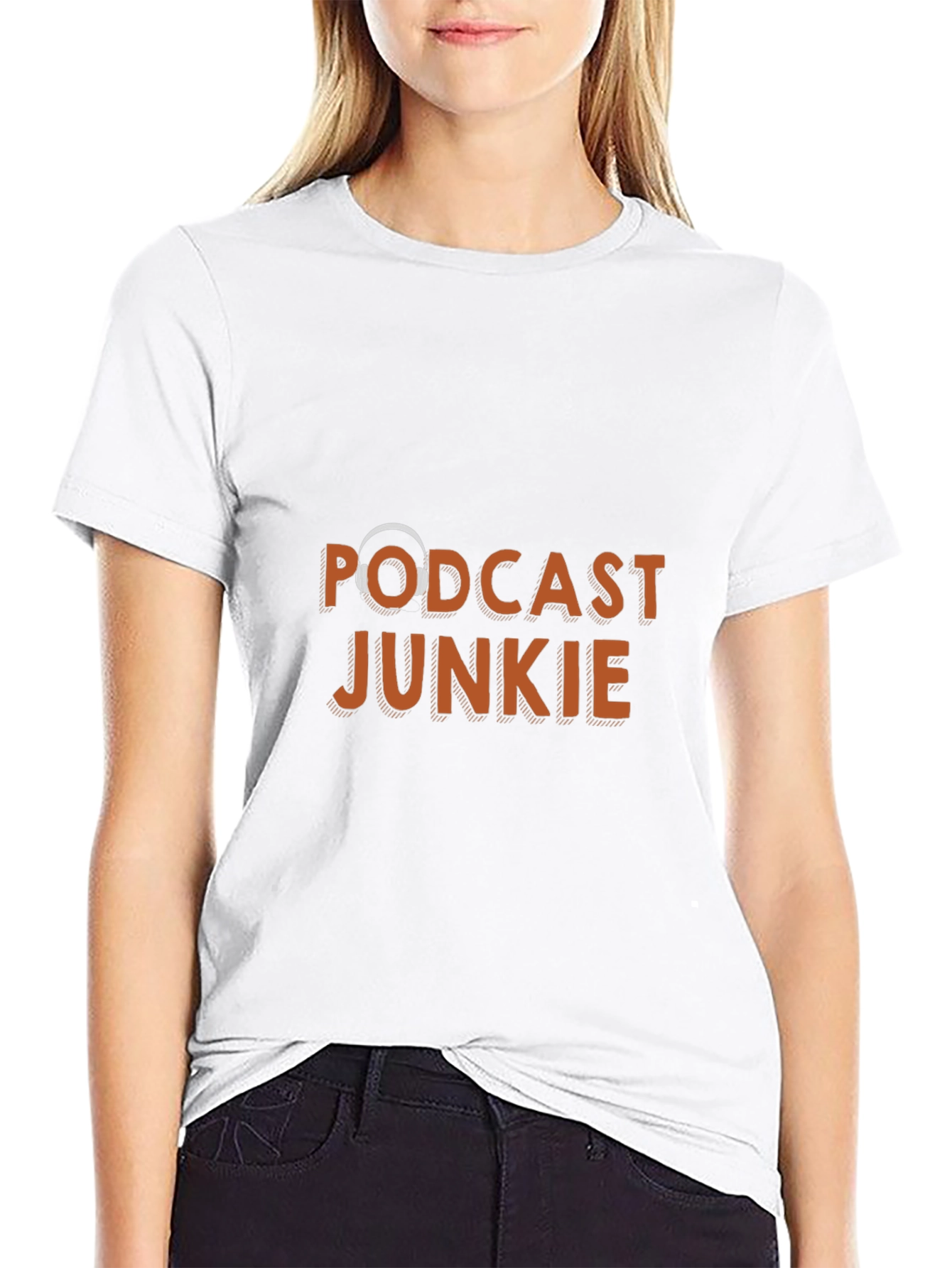 Podcast Junkie Black T-Shirt