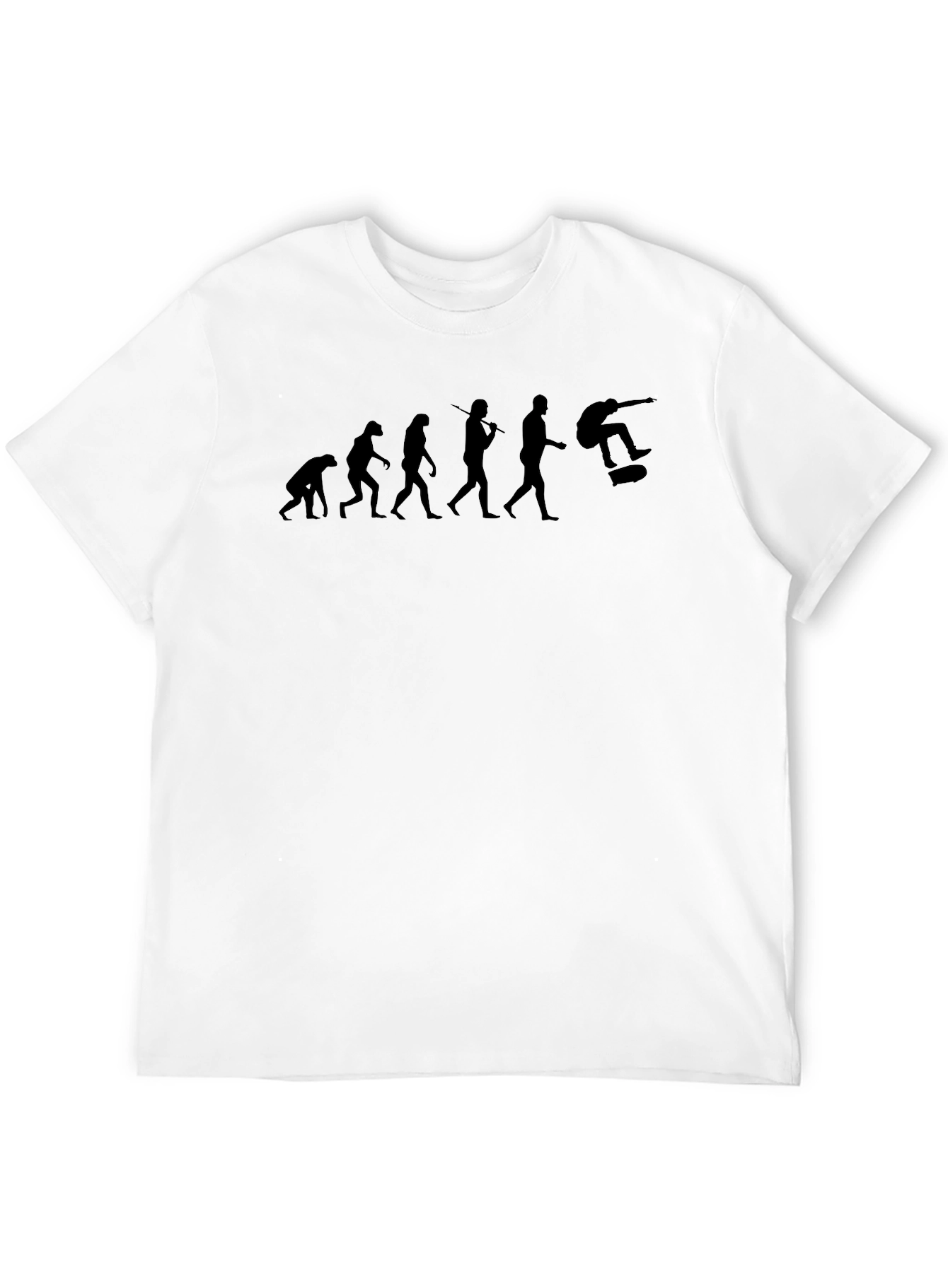 Evolution of Skateboarding T-Shirt - Black Cotton Tee