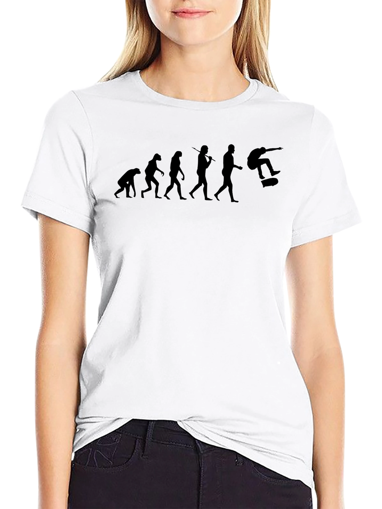 Evolution of Skateboarding T-Shirt - Black Cotton Tee