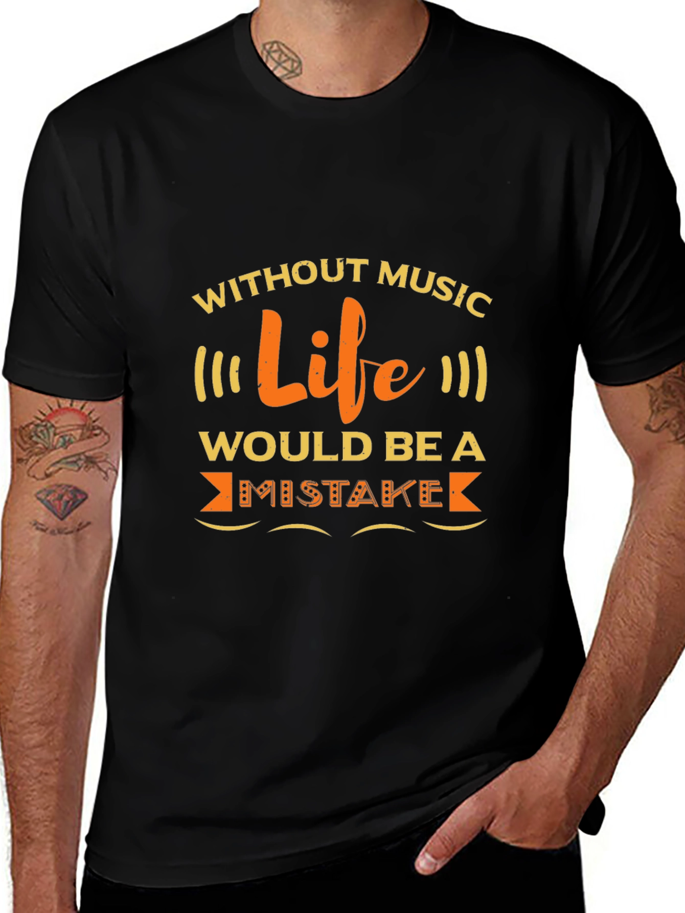 Music Lover T-Shirt: Life Without Music is a Mistake
