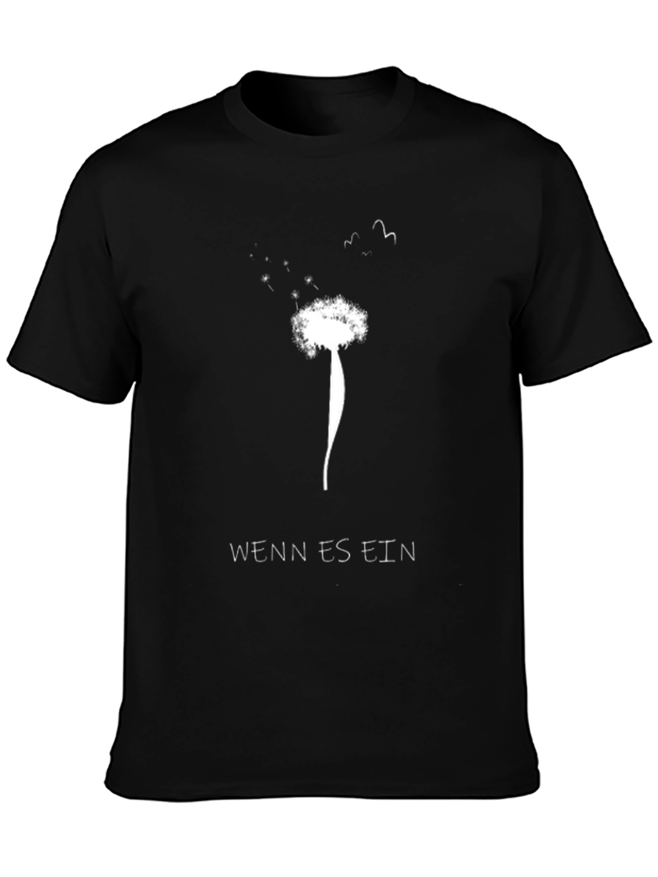 Dandelion Wish Graphic T-Shirt - Black