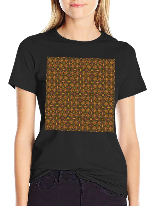 Patterned Crew Neck Tee - Unique Print Comfort Fit