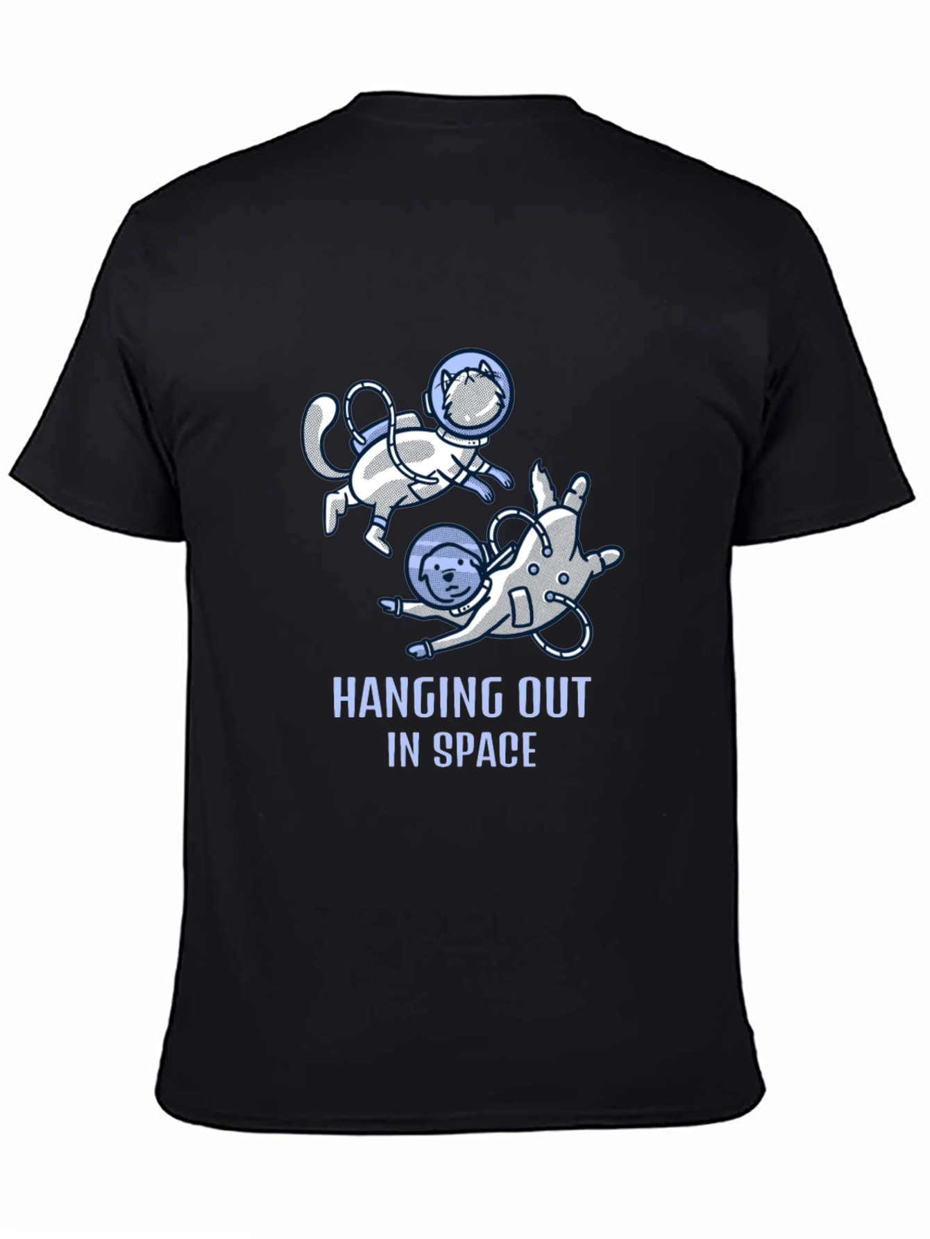 Hanging Out In Space T-Shirt Cat and Dog Astronauts