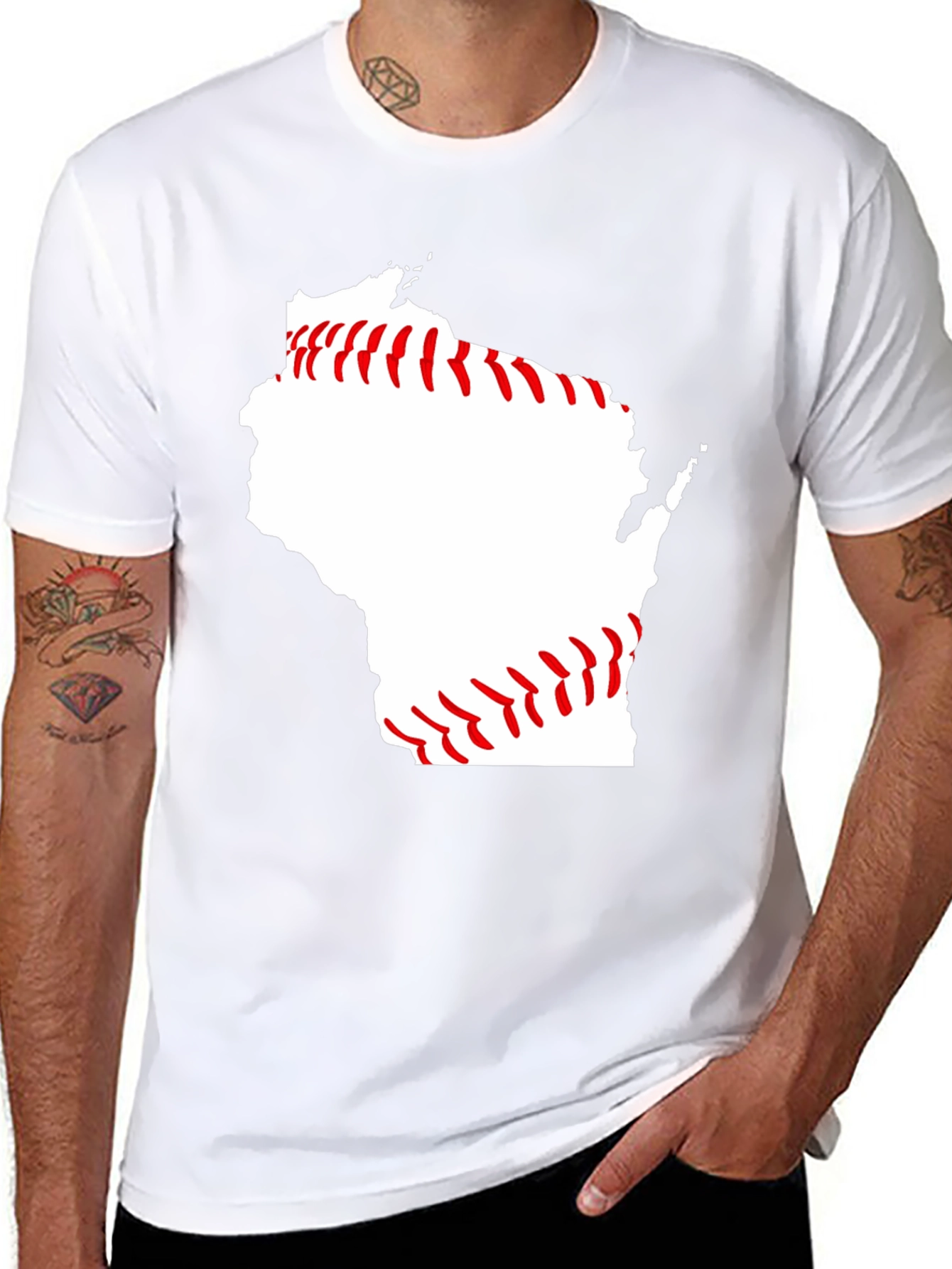 Wisconsin Baseball T-Shirt State Pride Tee