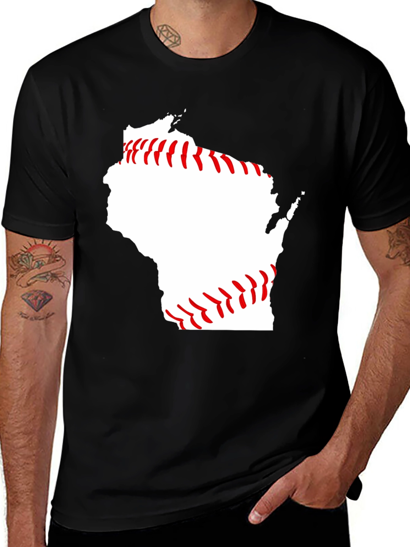 Wisconsin Baseball T-Shirt State Pride Tee