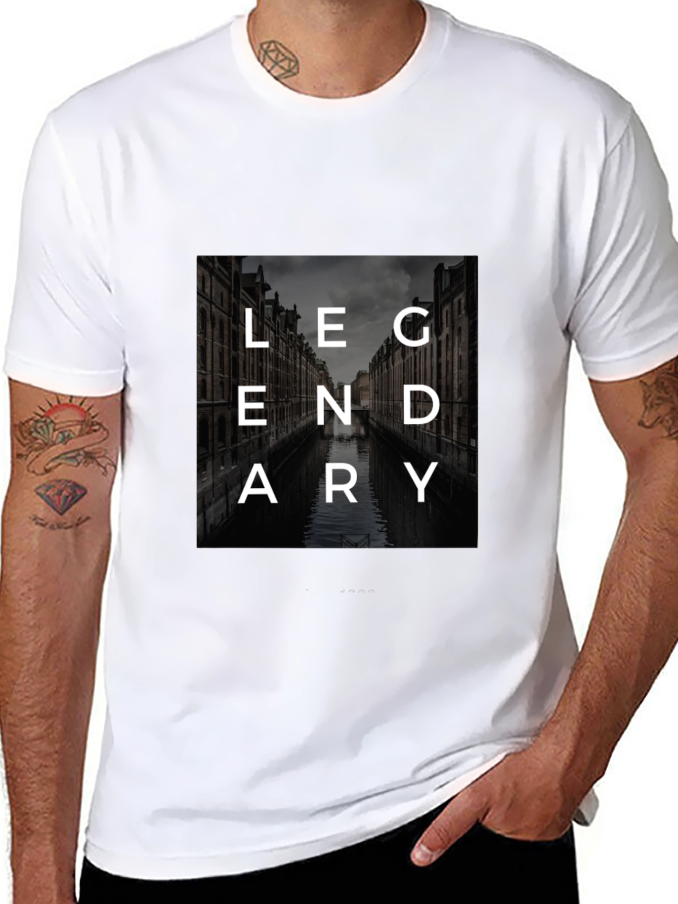 Legendary Graphic Print Black T-Shirt