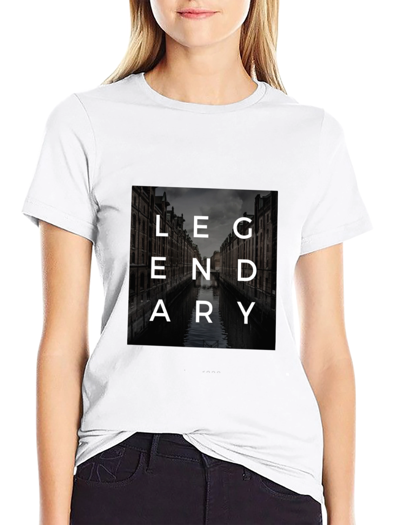 Legendary Graphic Print Black T-Shirt