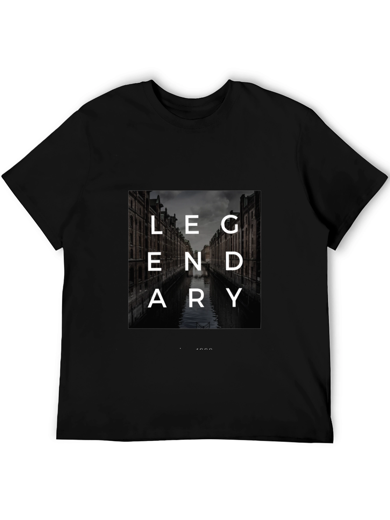 Legendary Graphic Print Black T-Shirt