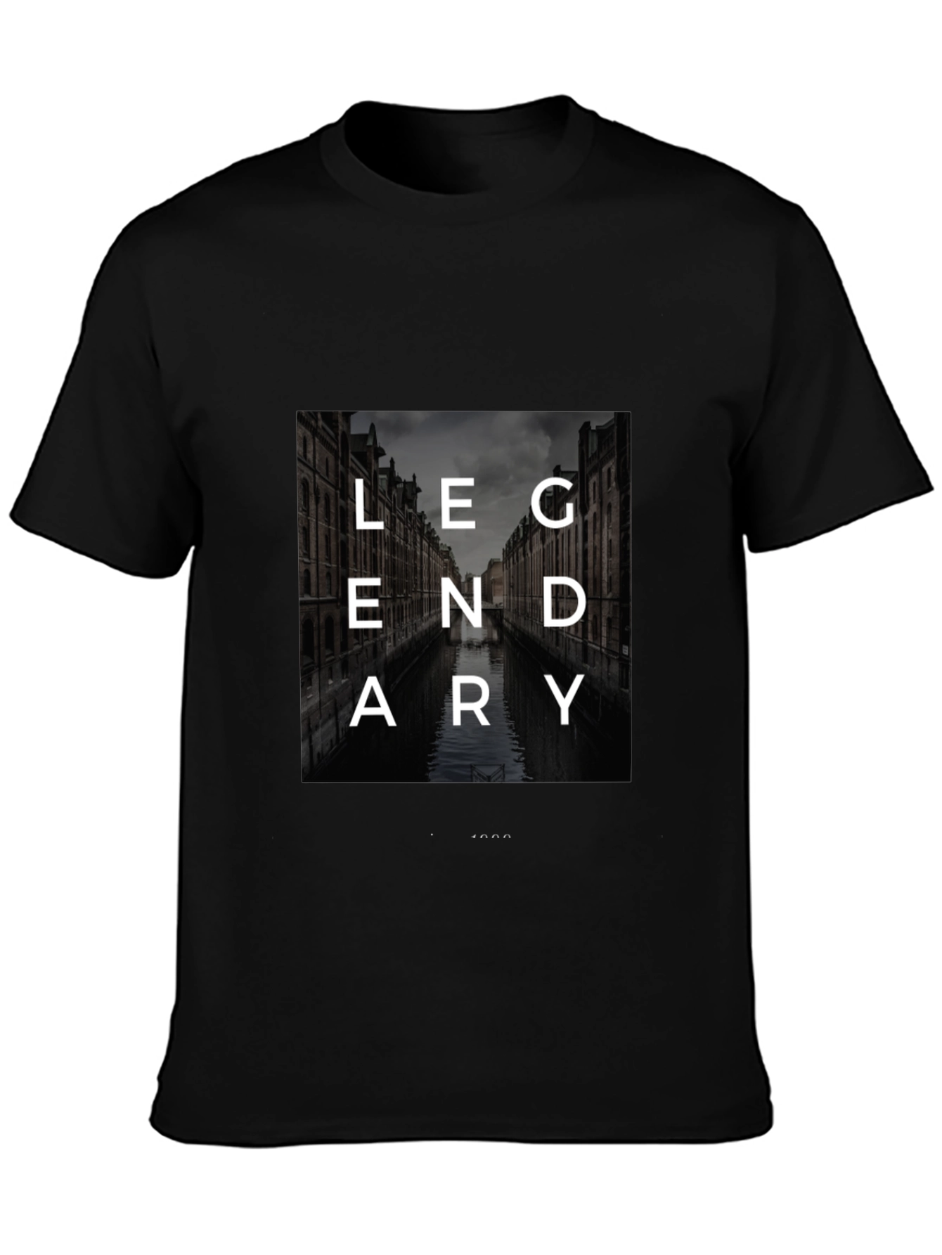 Legendary Graphic Print Black T-Shirt