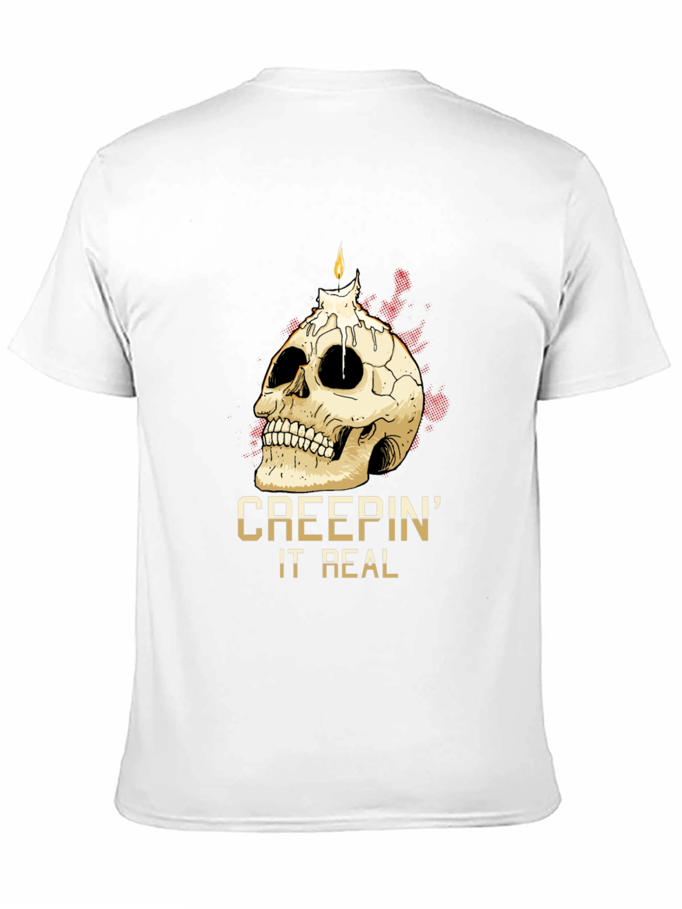 Creepin It Real Skull Candle Graphic Tee