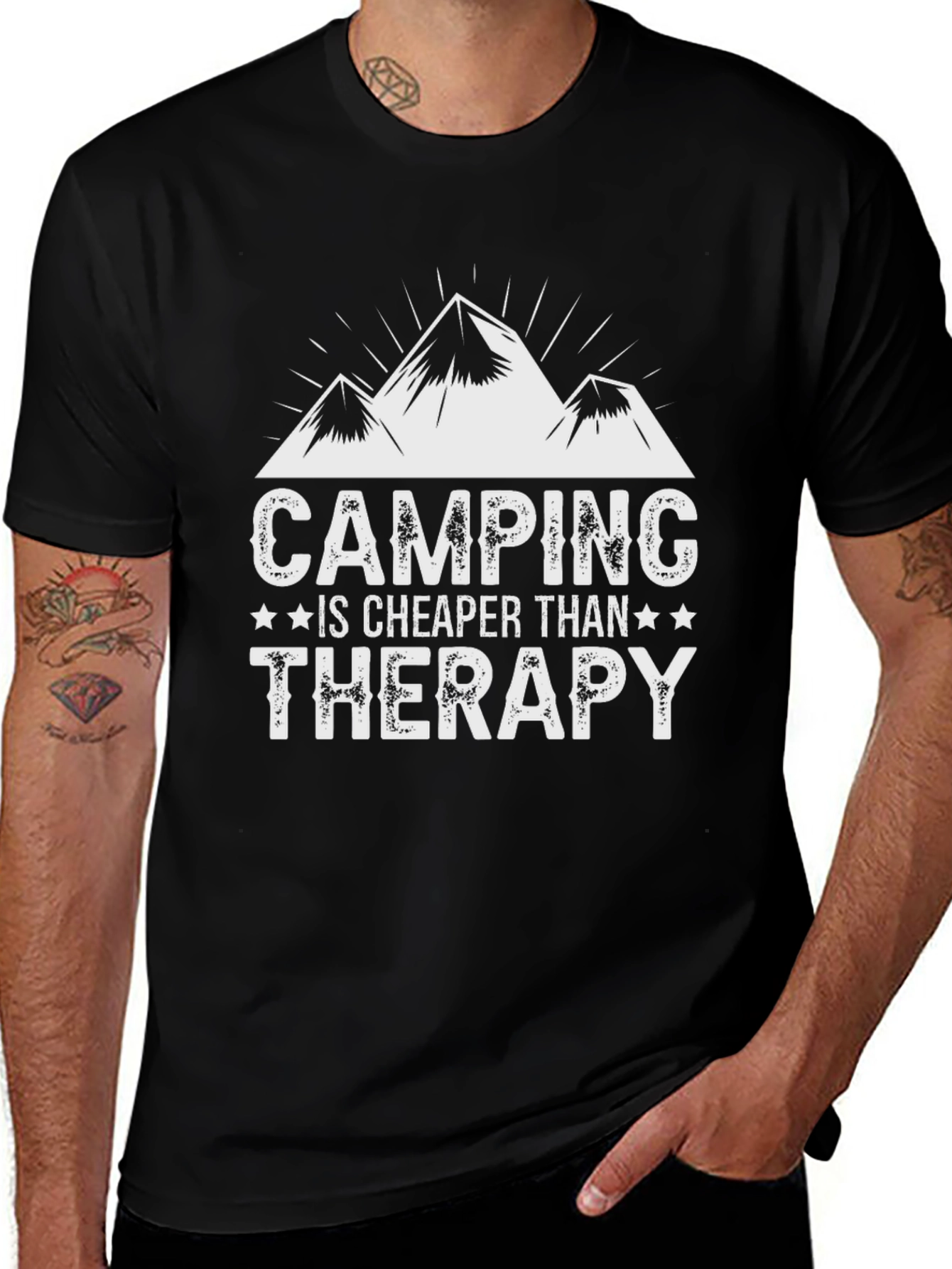 Camping is Cheaper Than Therapy T-Shirt