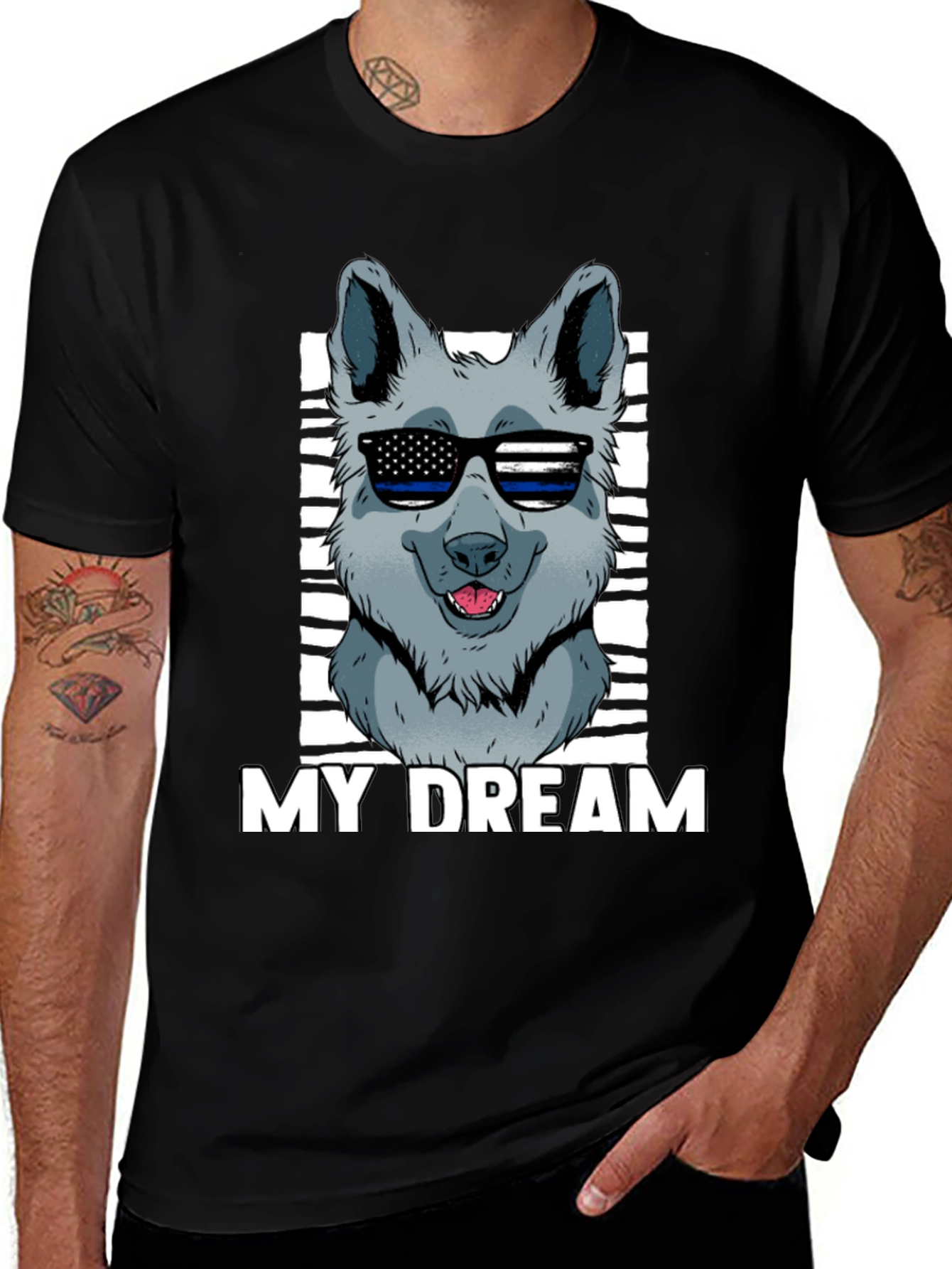 My Dream Dog Graphic T-Shirt - Black