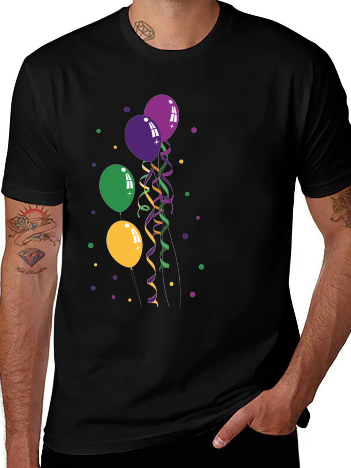 Mardi Gras Balloon T-Shirt - Festive Celebration