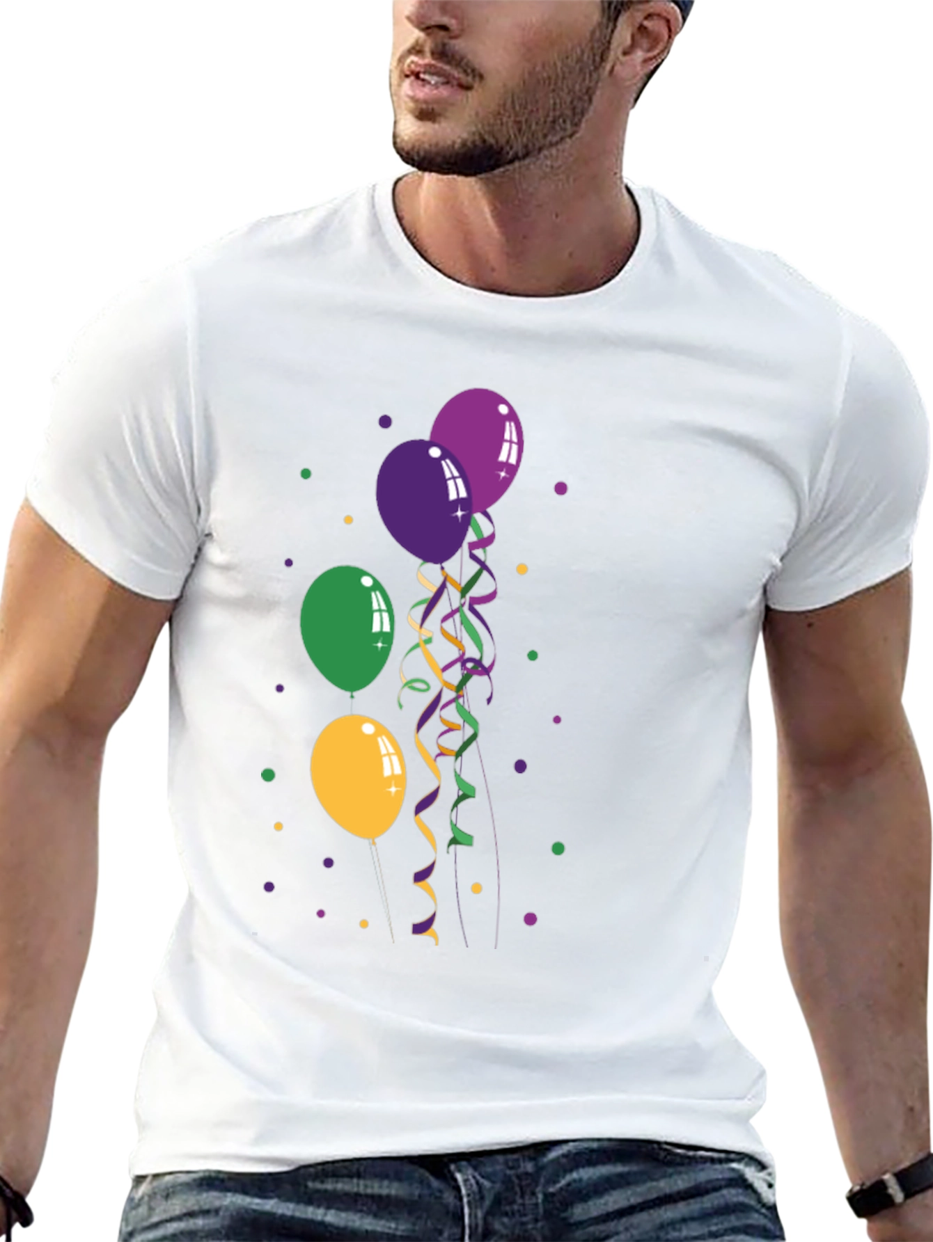 Mardi Gras Balloon T-Shirt - Festive Celebration